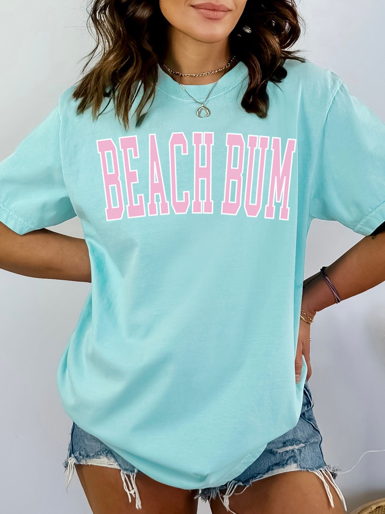 Beach Bum Comfort Colors® Tshirt - Pink Ink