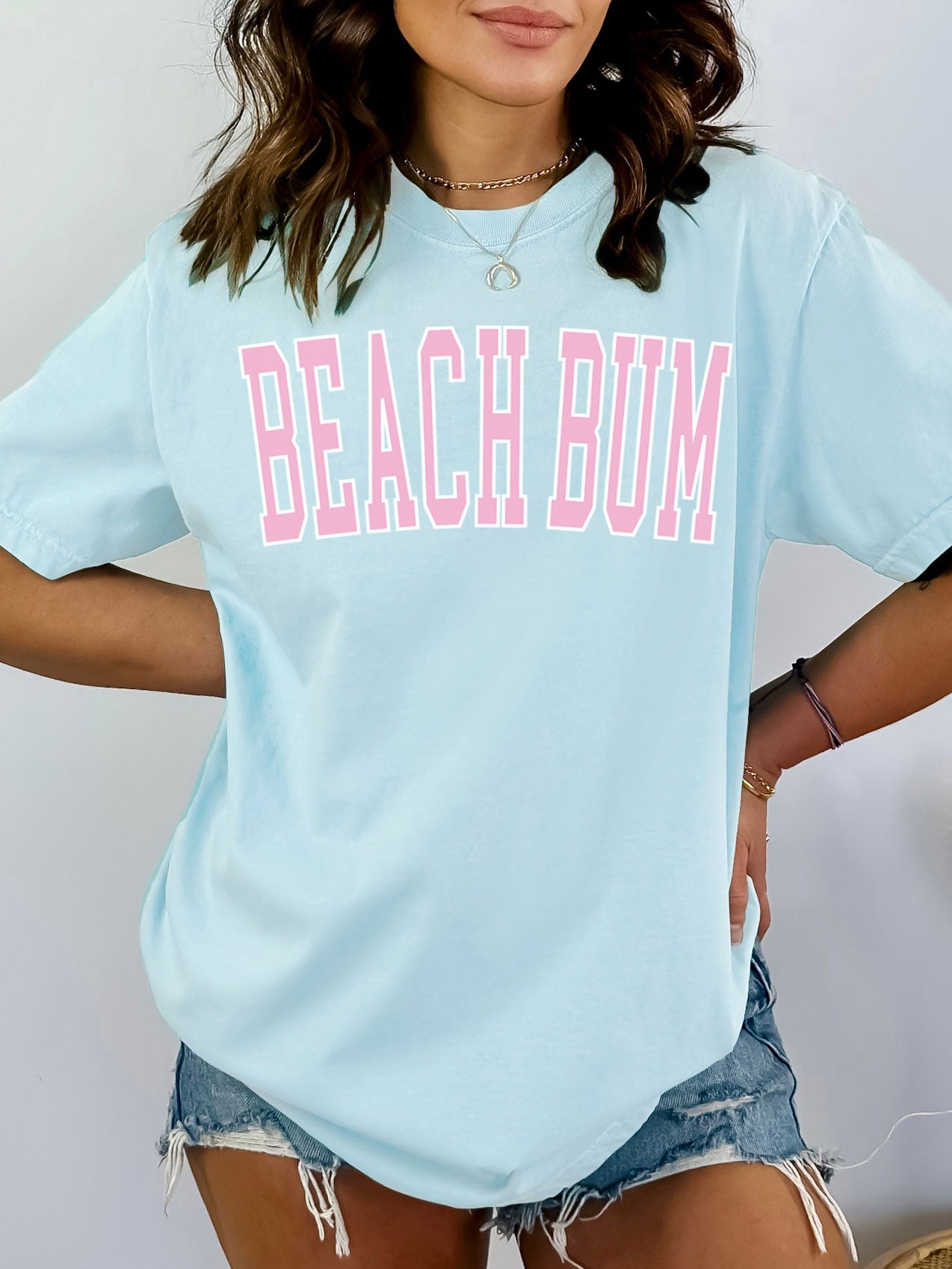 Beach Bum Comfort Colors® Tshirt - Pink Ink