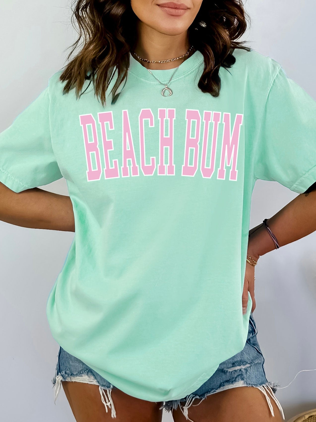 Beach Bum Comfort Colors® Tshirt - Pink Ink