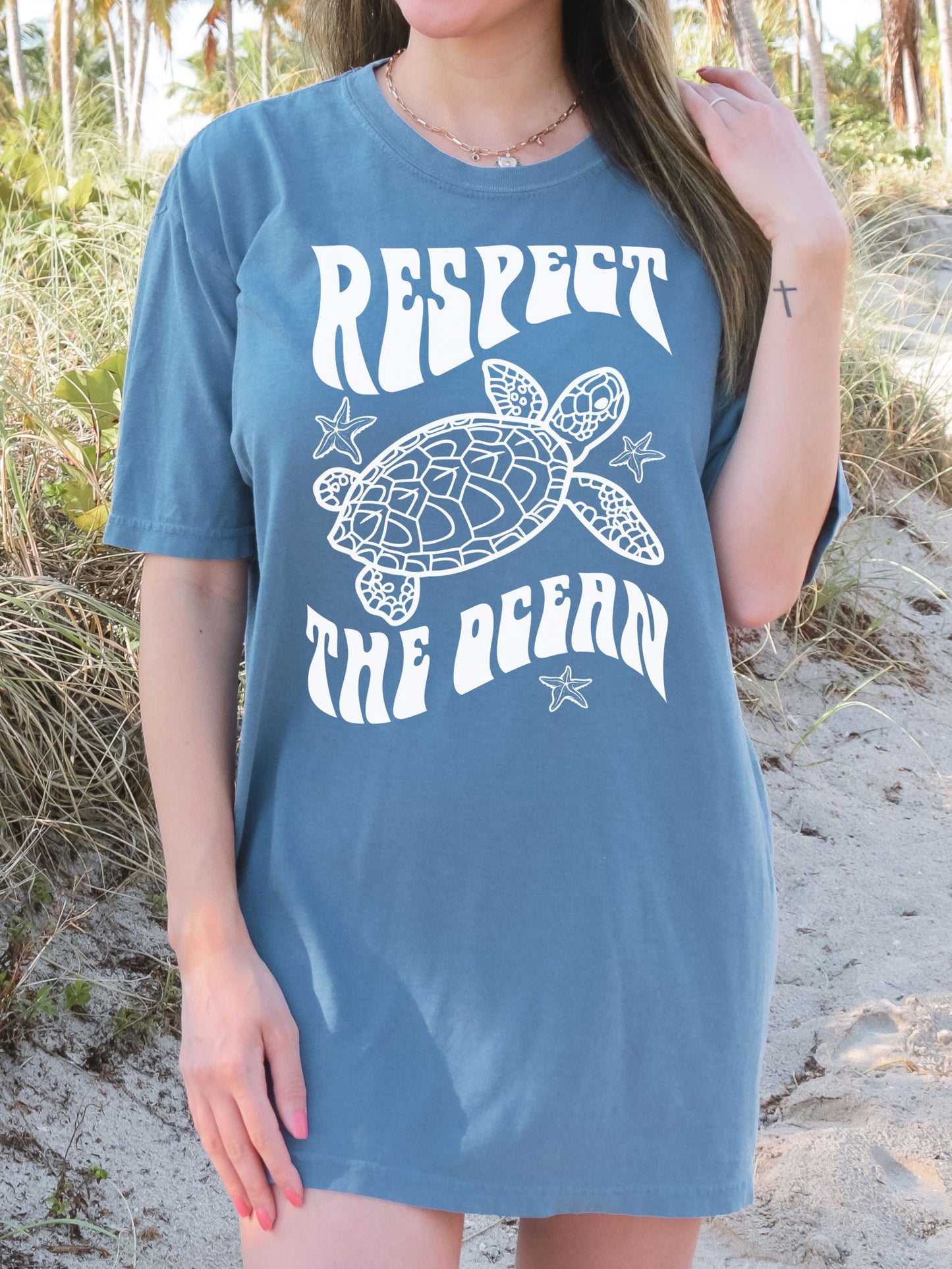 Respect The Ocean Sea Turtle Comfort Colors® Tshirt