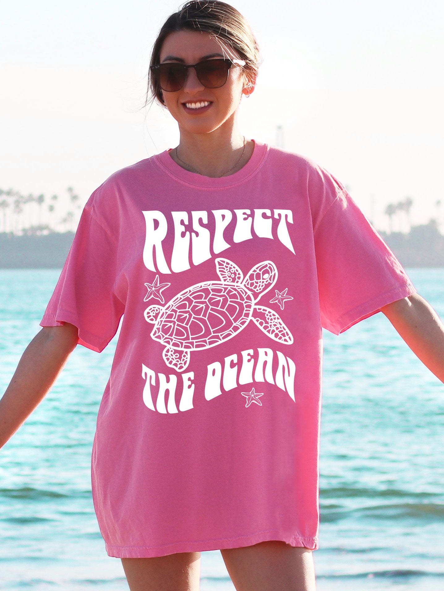 Respect The Ocean Sea Turtle Comfort Colors® Tshirt