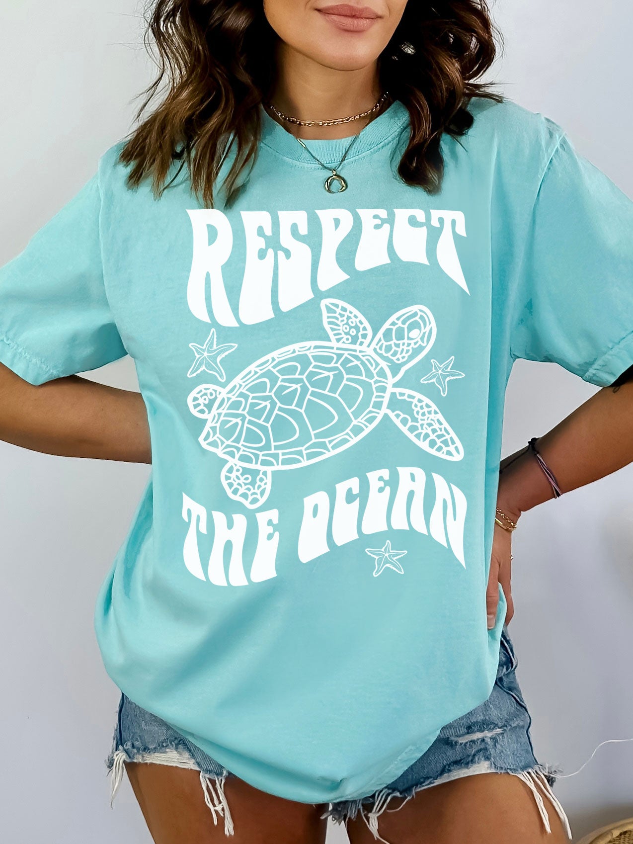 Respect The Ocean Sea Turtle Comfort Colors® Tshirt