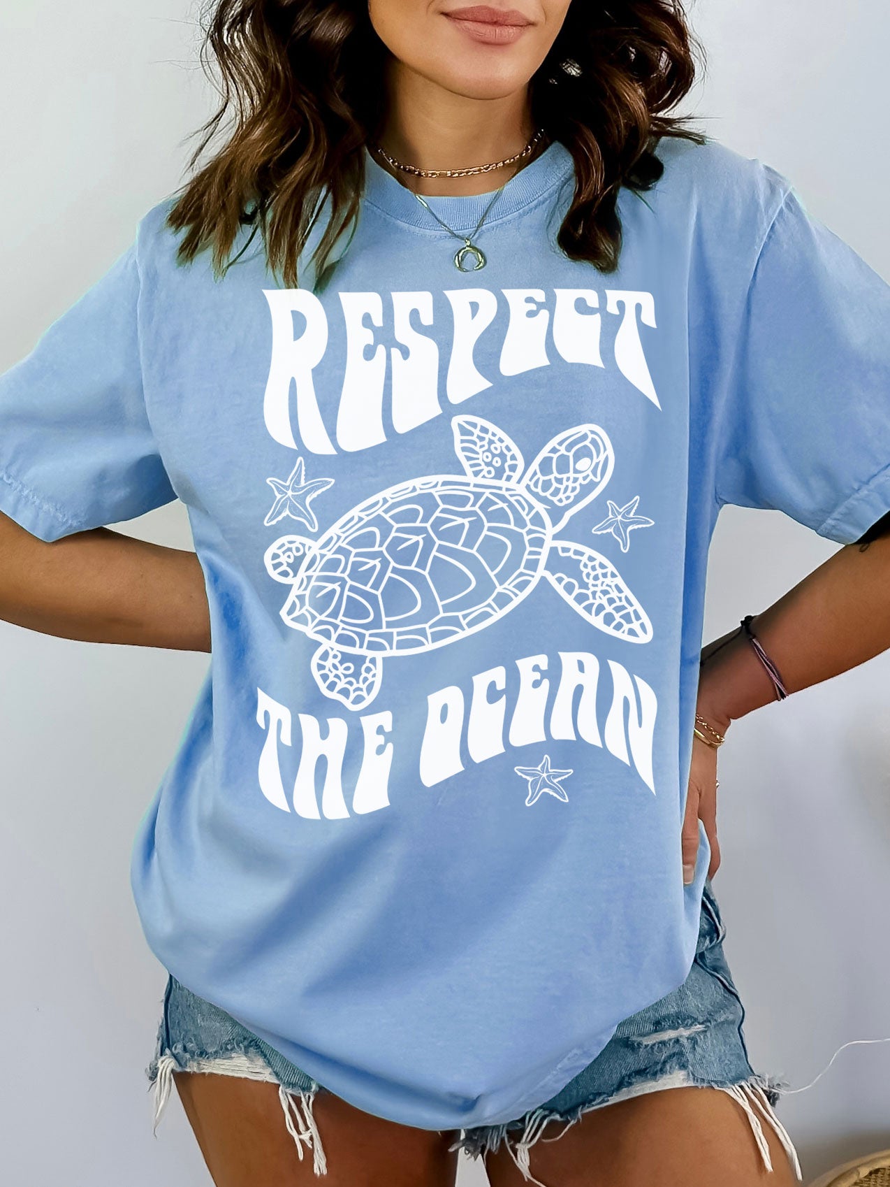 Respect The Ocean Sea Turtle Comfort Colors® Tshirt