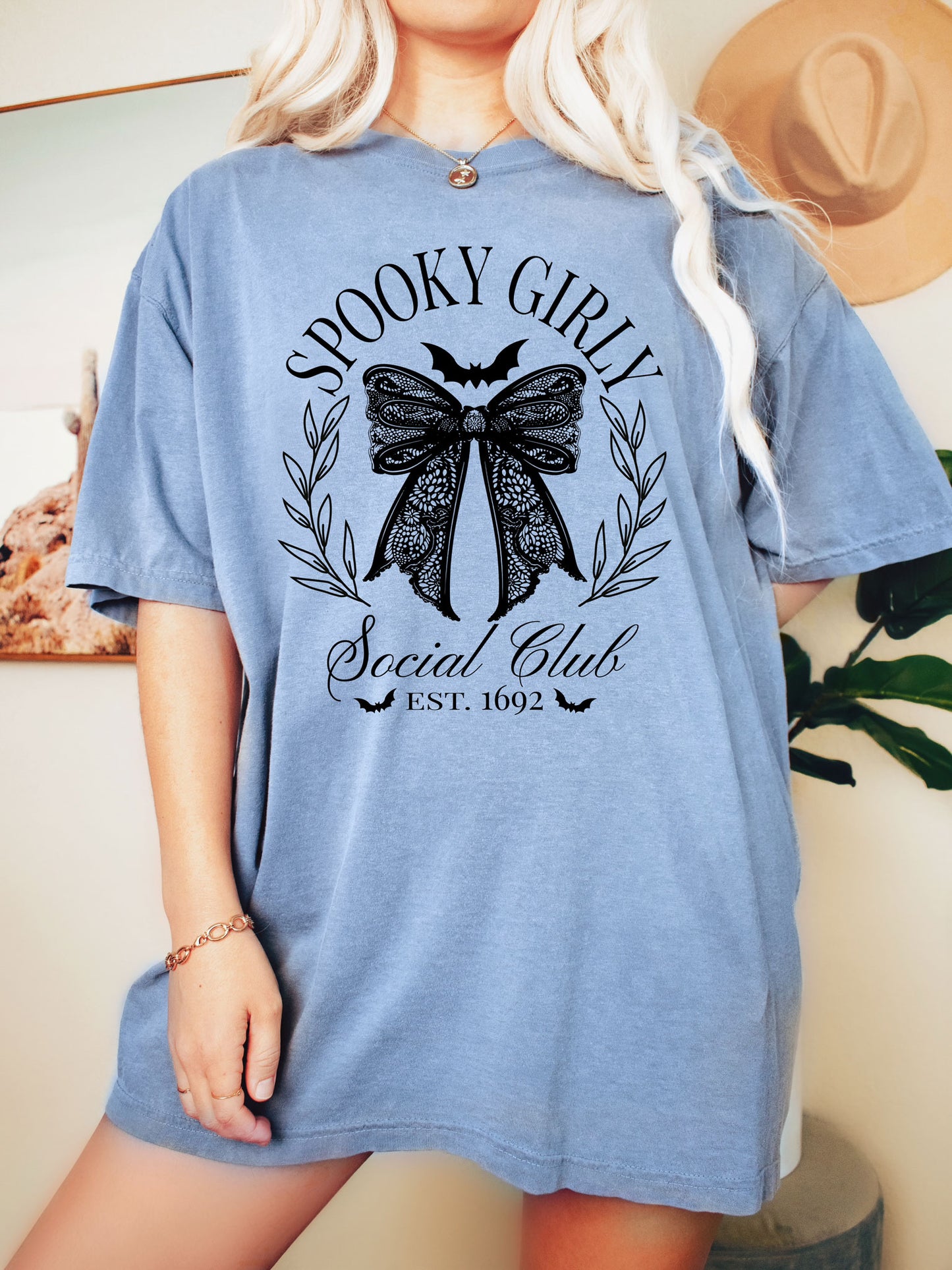 Spooky Girly Social Club Halloween Comfort Colors® Tshirt