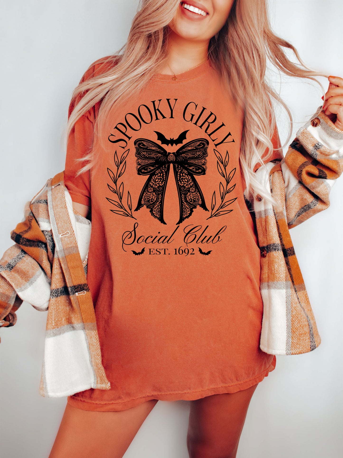Spooky Girly Social Club Halloween Comfort Colors® Tshirt