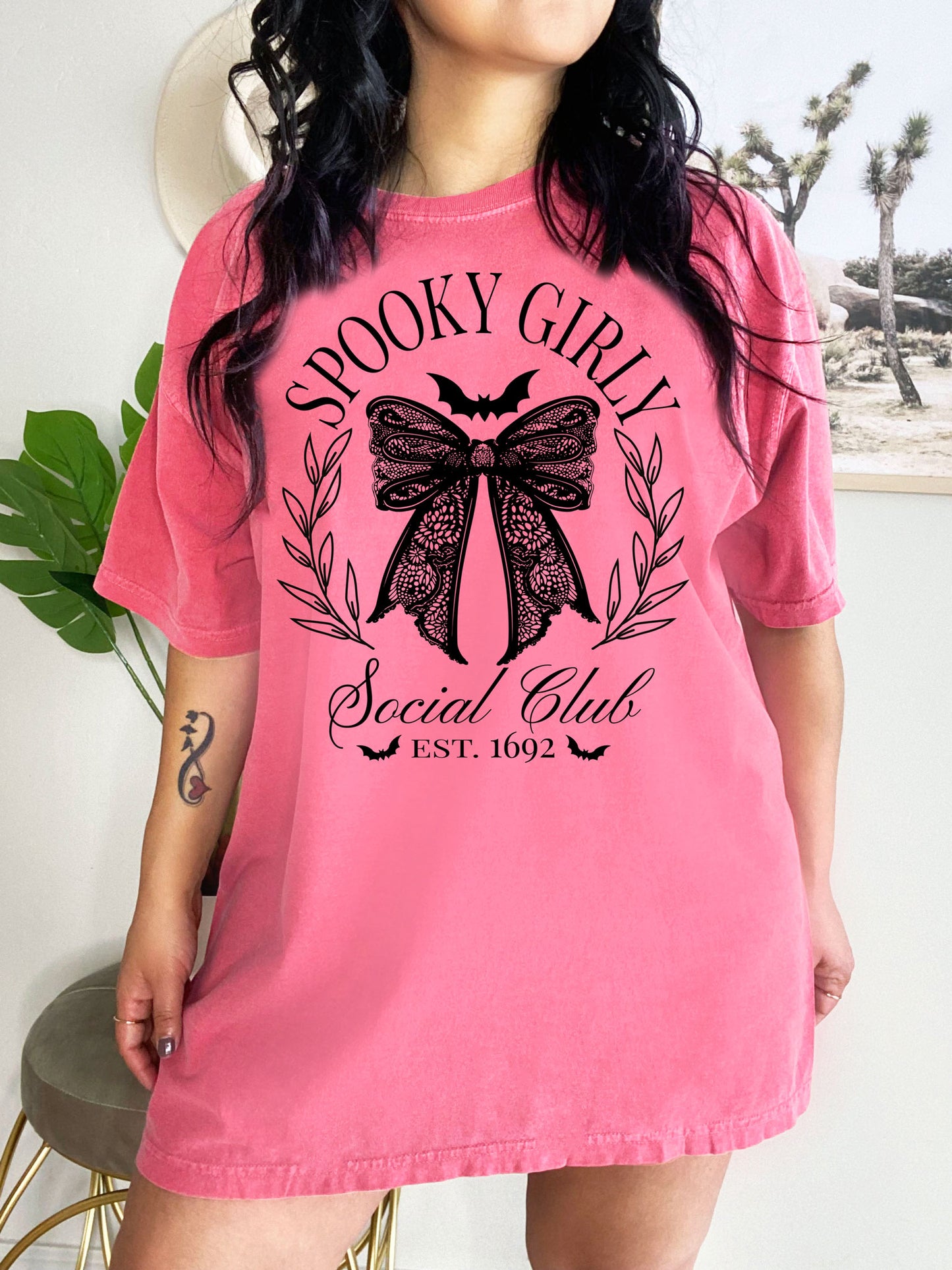 Spooky Girly Social Club Halloween Comfort Colors® Tshirt