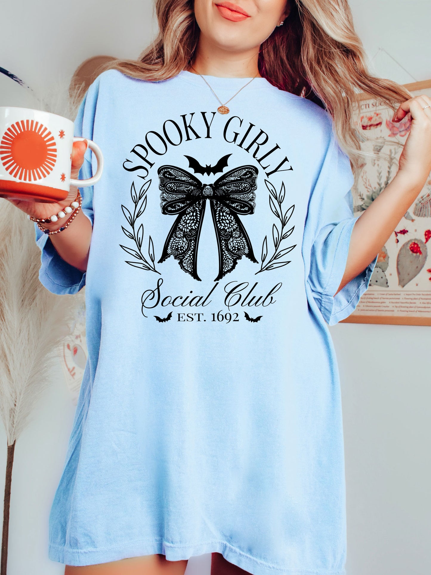 Spooky Girly Social Club Halloween Comfort Colors® Tshirt