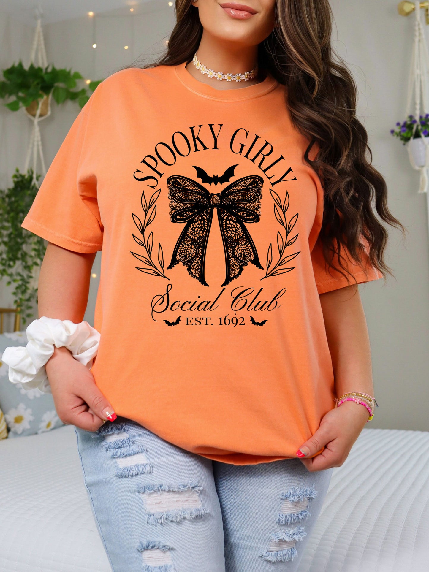 Spooky Girly Social Club Halloween Comfort Colors® Tshirt