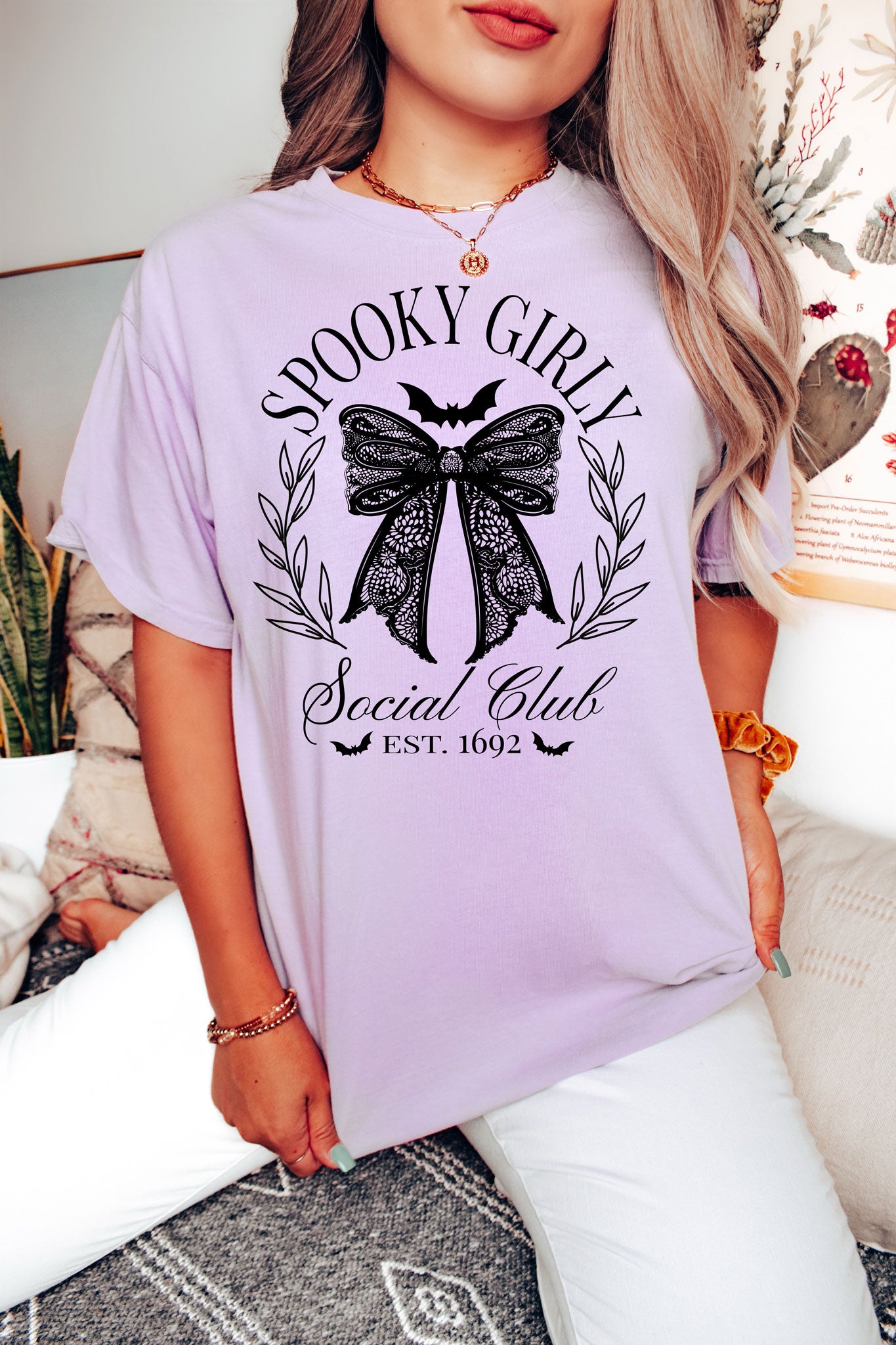 Spooky Girly Social Club Halloween Comfort Colors® Tshirt
