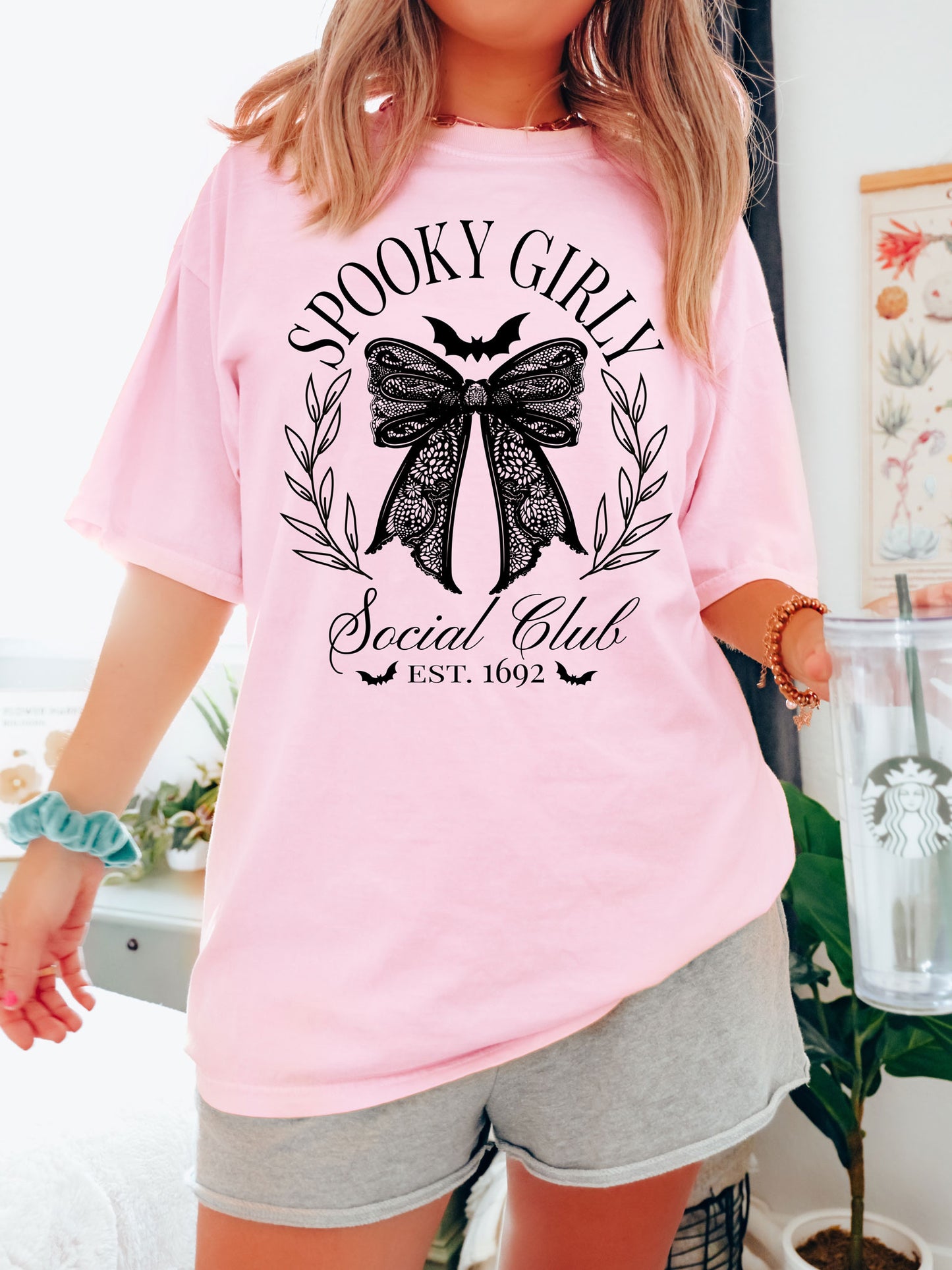 Spooky Girly Social Club Halloween Comfort Colors® Tshirt