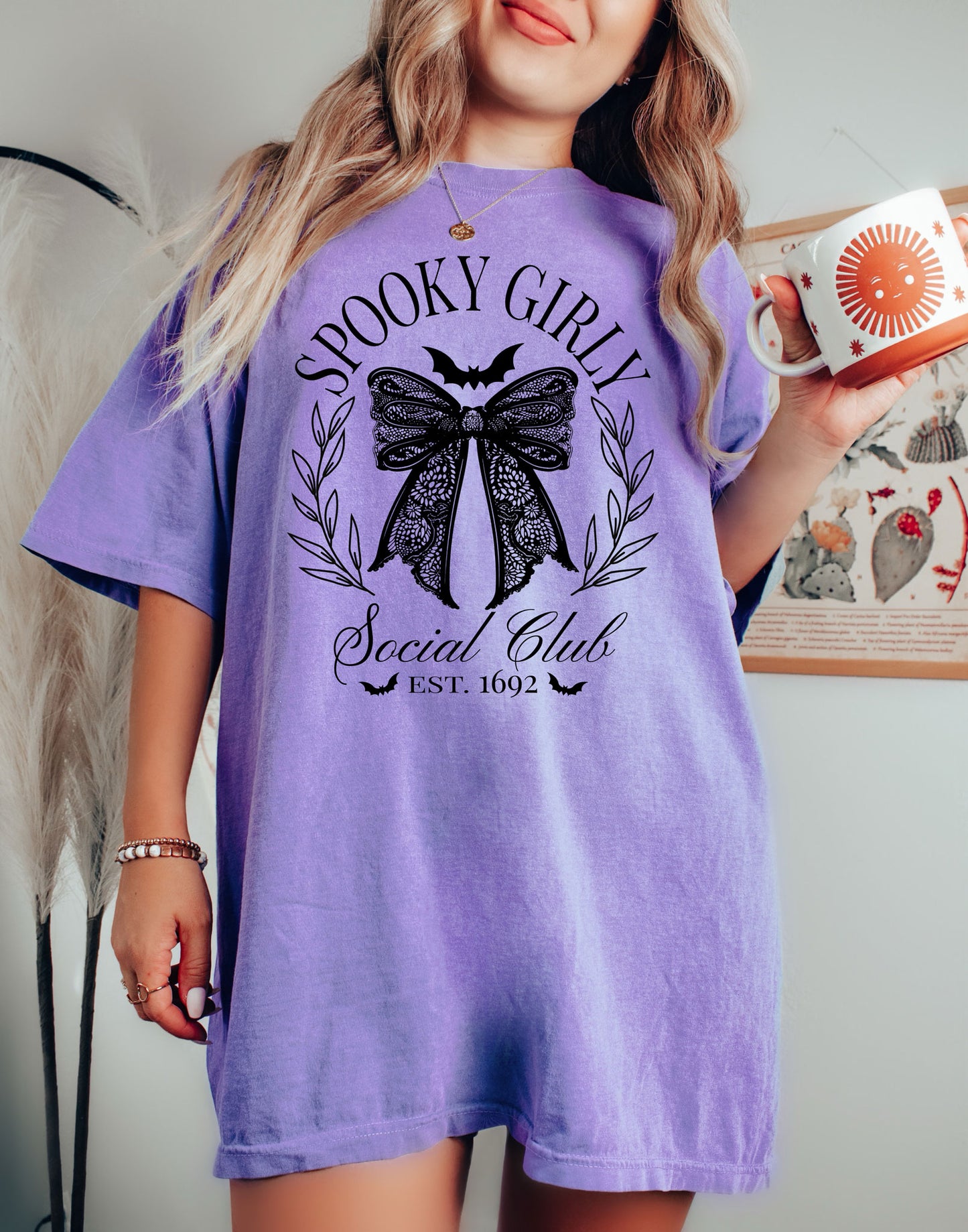 Spooky Girly Social Club Halloween Comfort Colors® Tshirt