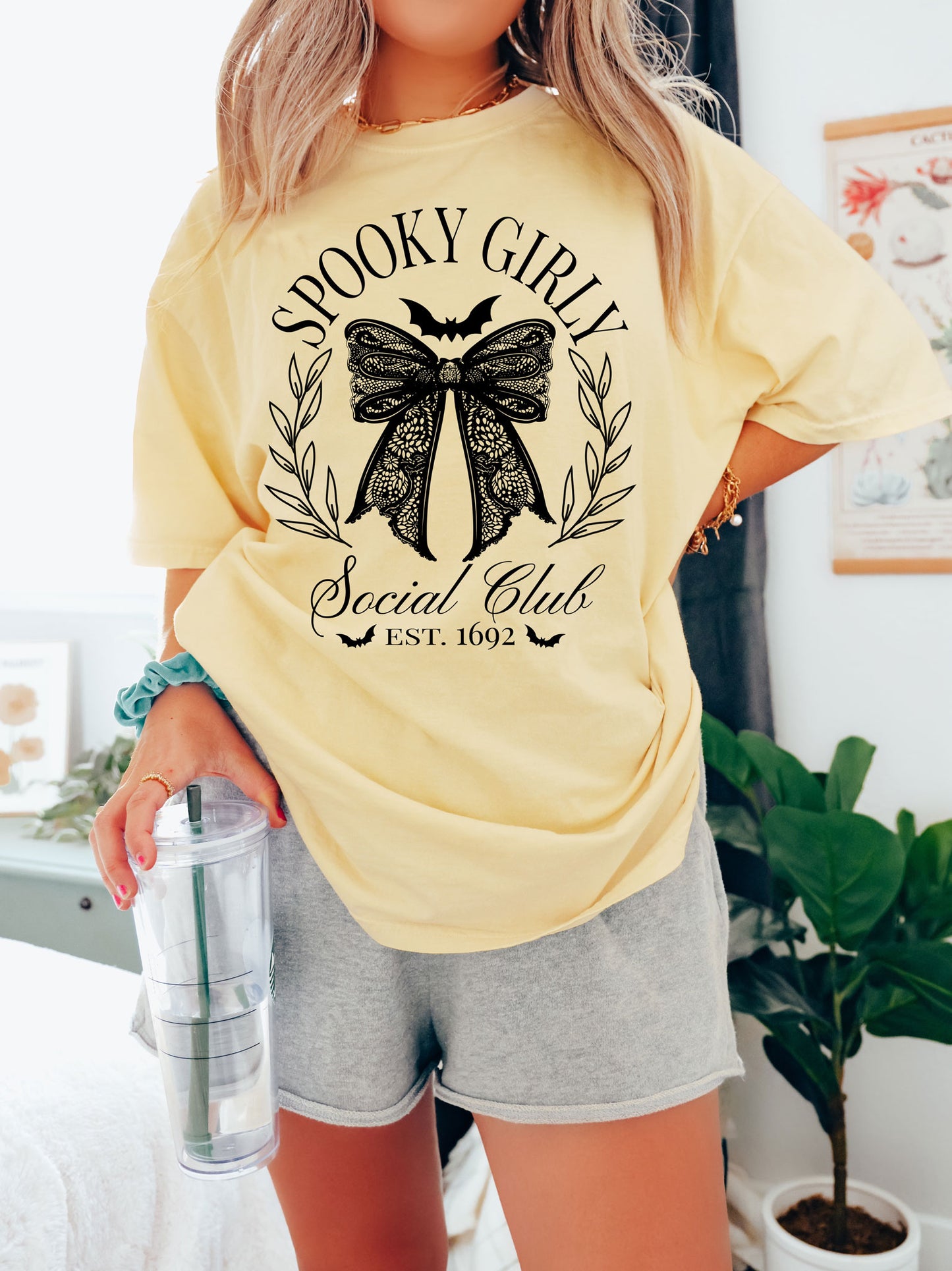 Spooky Girly Social Club Halloween Comfort Colors® Tshirt