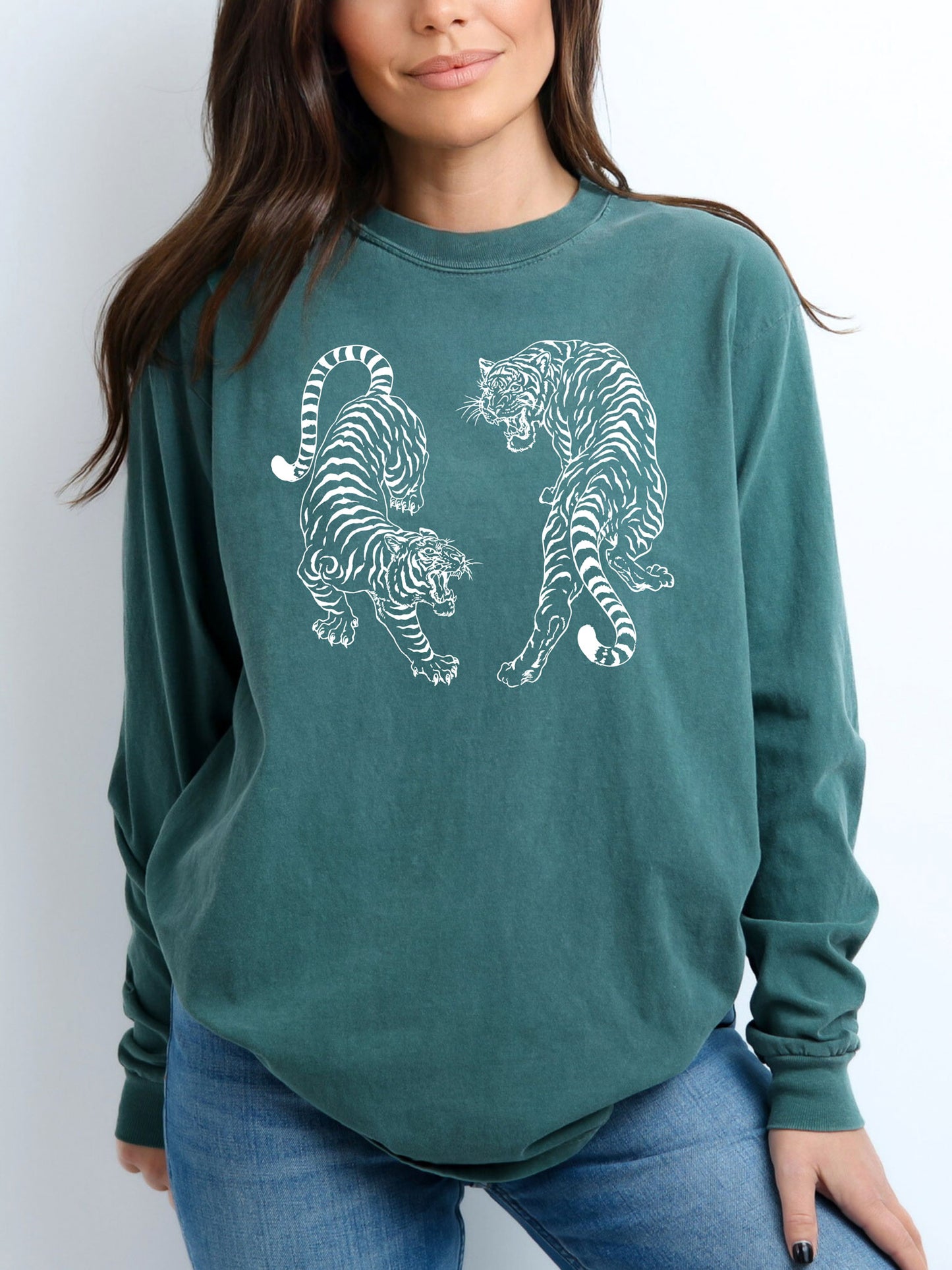 Vintage Tigers Long Sleeve Comfort Colors® Tshirt