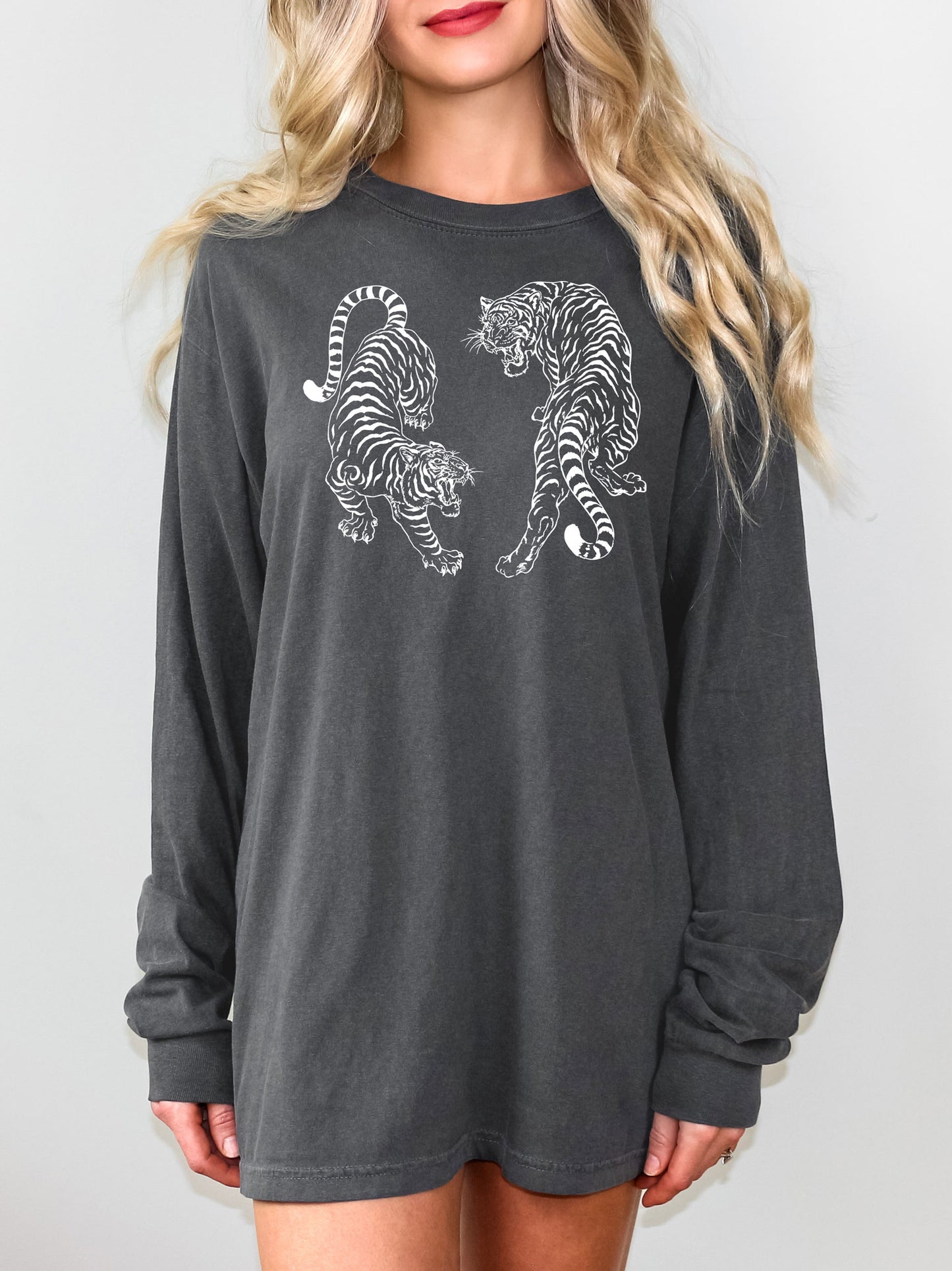 Vintage Tigers Long Sleeve Comfort Colors® Tshirt