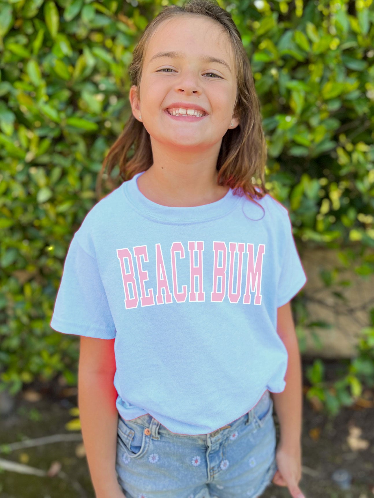 Kids Beach Bum Gildan® Tshirt - Pink Ink