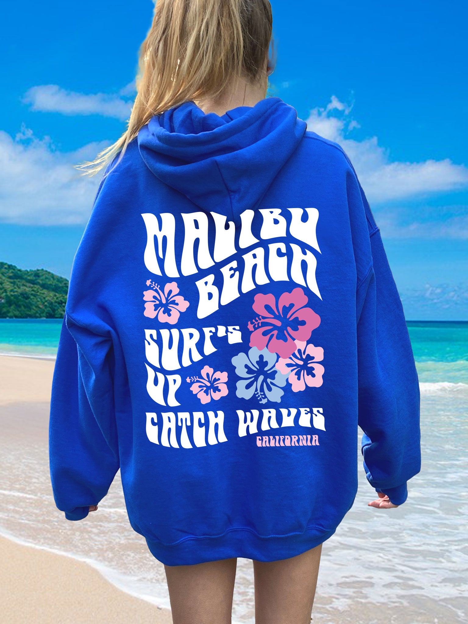 Coconut Girl Hoodie Malibu Beach Surf Hoodie