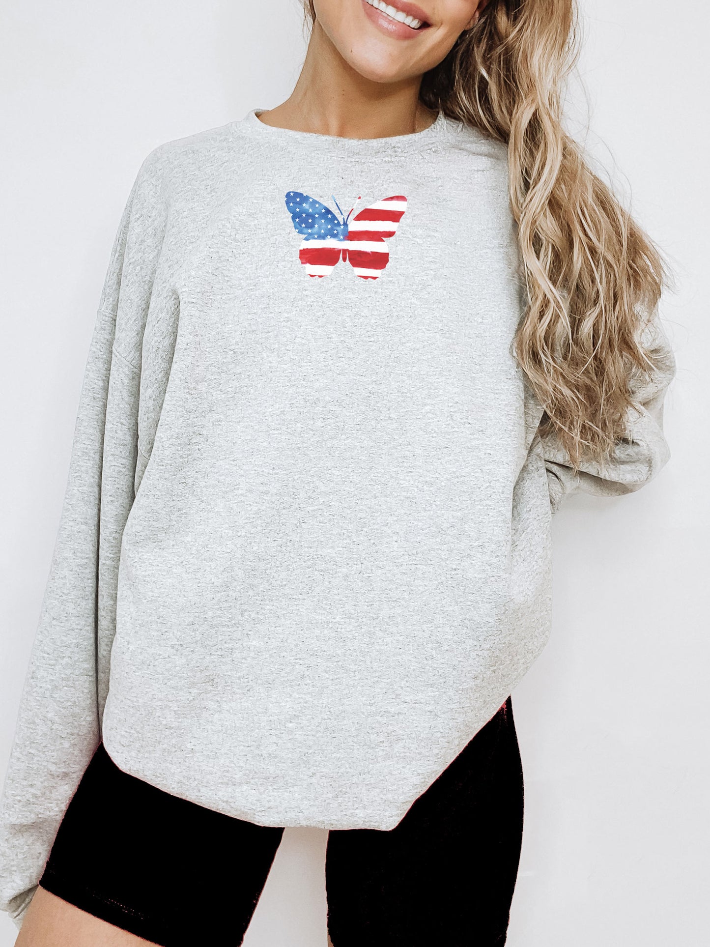 American Flag Butterfly Sweatshirt