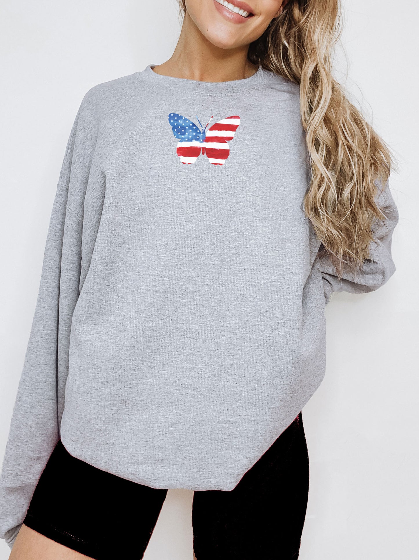 American Flag Butterfly Sweatshirt