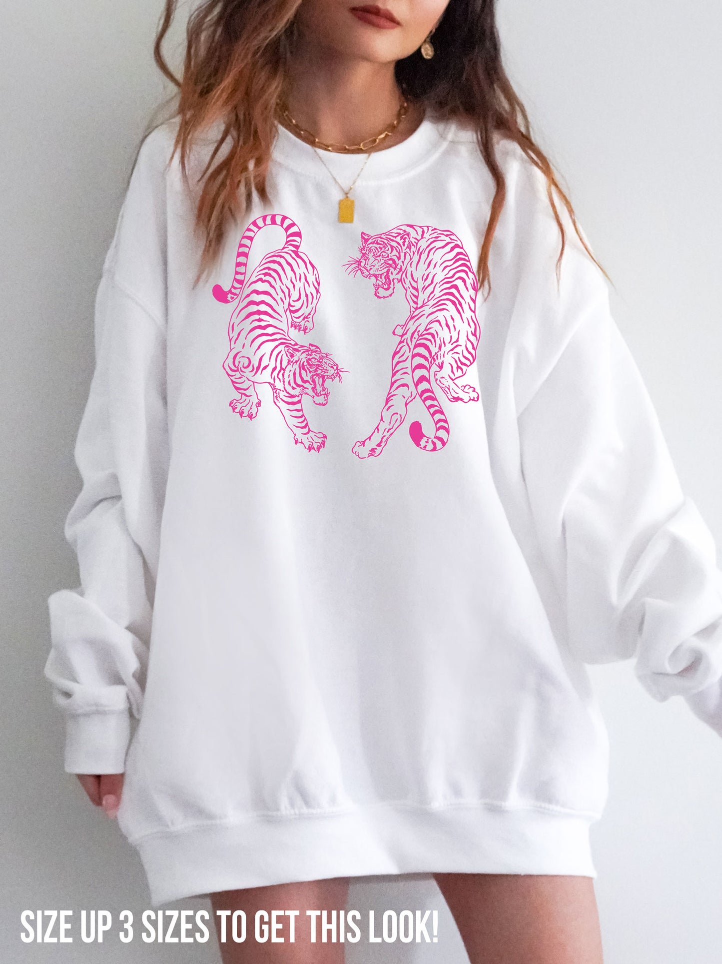 Pink Vintage Tigers Sweatshirt
