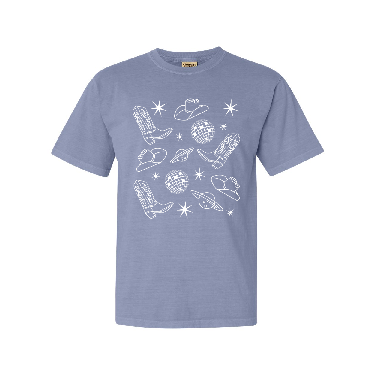 Space Cowgirl w/Disco Balls Comfort Colors® Tshirt