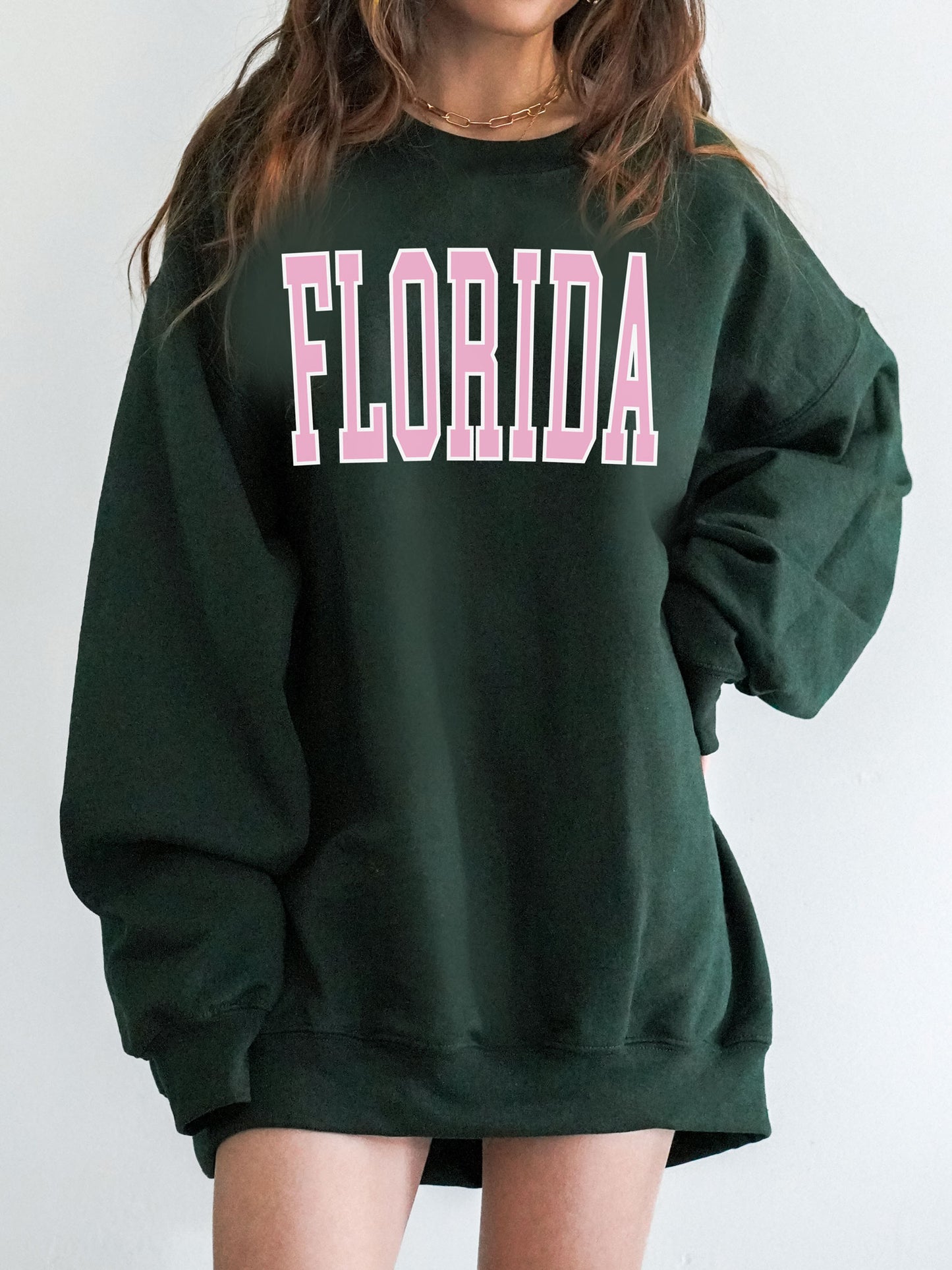 Florida Sweatshirt - Pink Ink