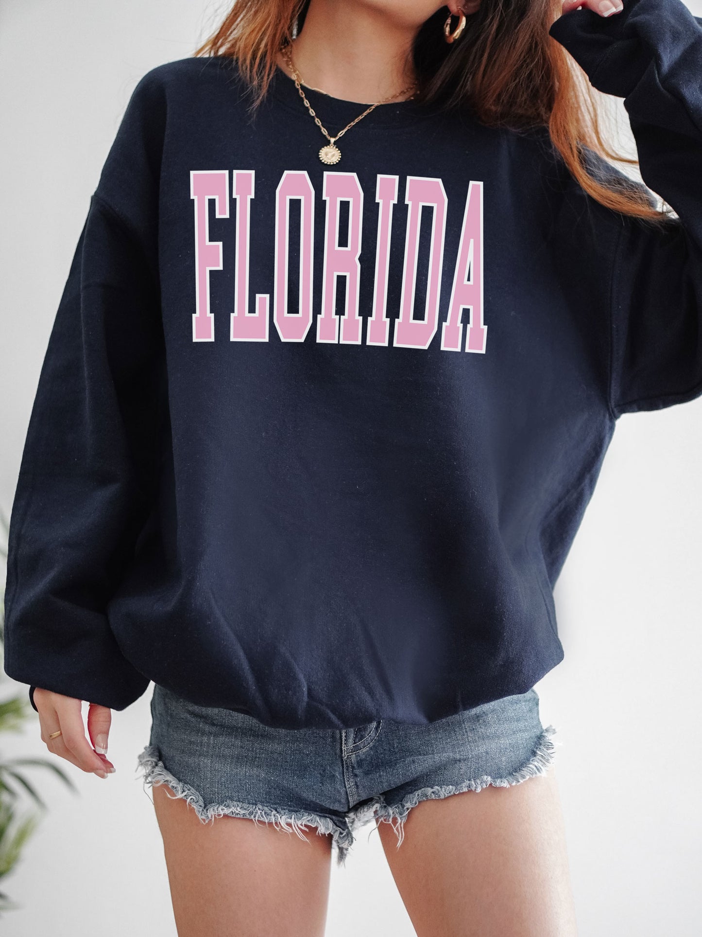 Florida Sweatshirt - Pink Ink