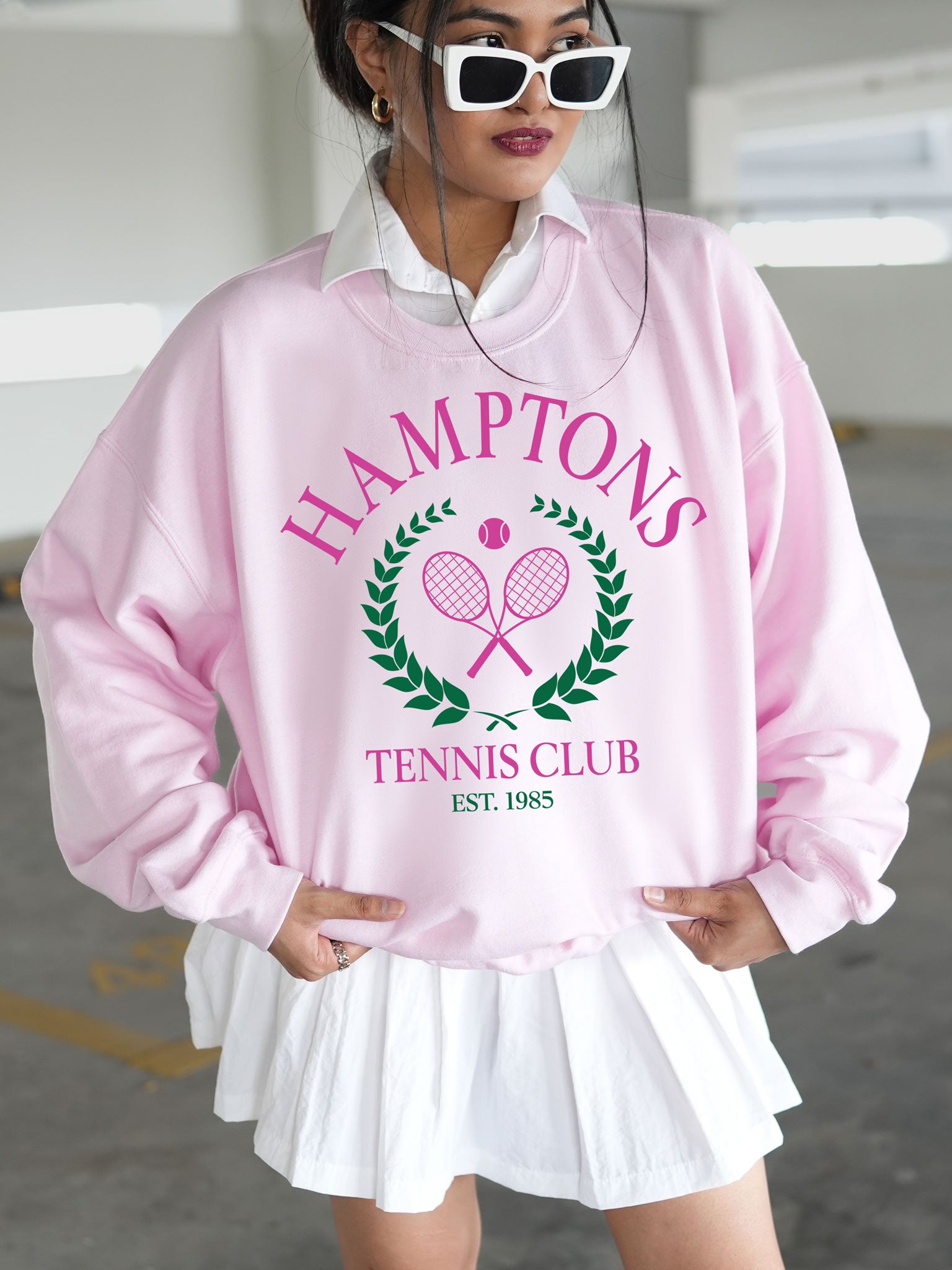 Trendy Hamptons Vintage Tennis Club Sweatshirt – Meaningful Tees Shop