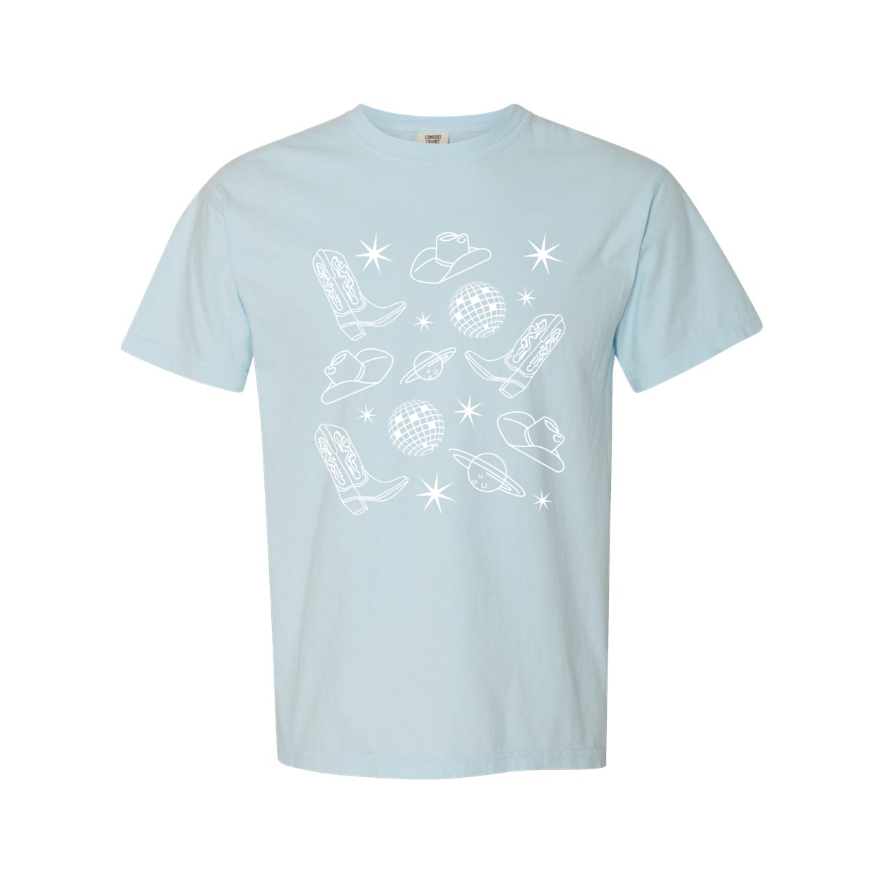 Space Cowgirl w/Disco Balls Comfort Colors® Tshirt