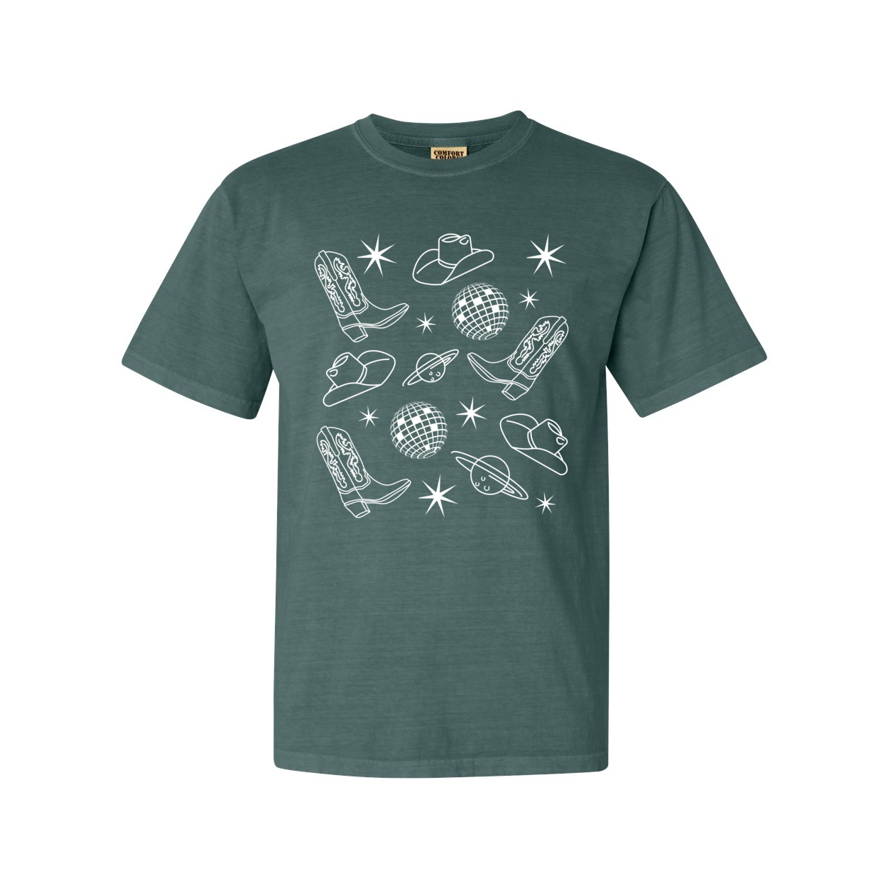 Space Cowgirl w/Disco Balls Comfort Colors® Tshirt