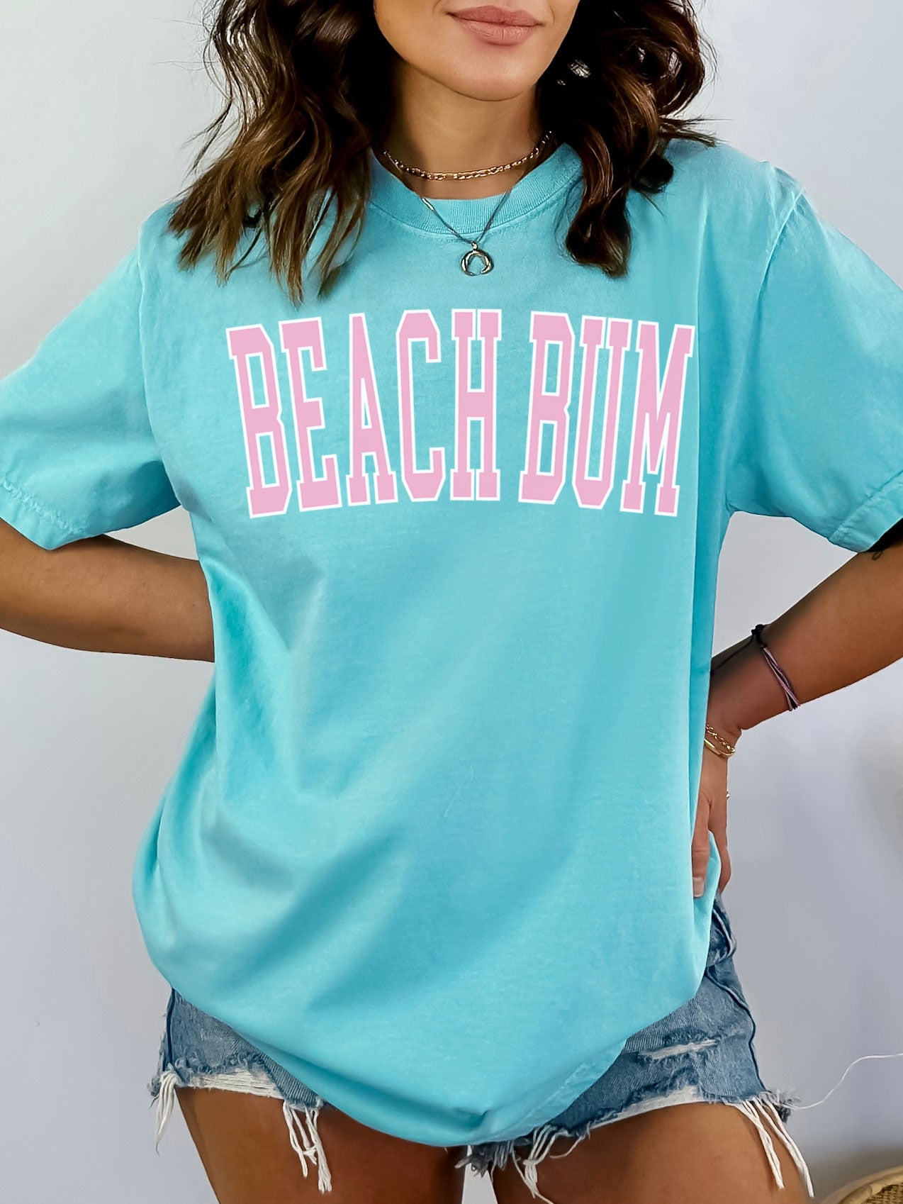 Beach Bum Comfort Colors® Tshirt - Pink Ink