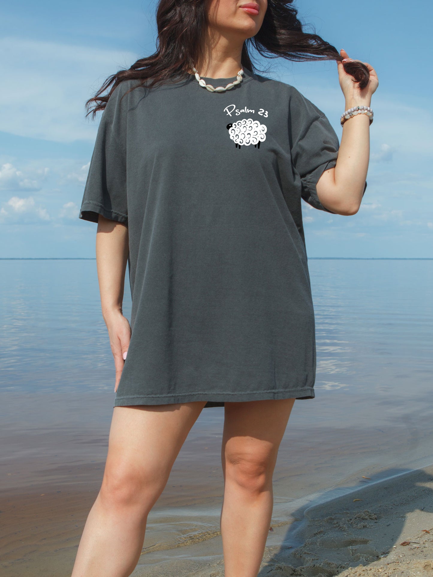 The Lord Is My Shepherd Psalm 23 Christian Comfort Colors® Tshirt - DOUBLE SIDED