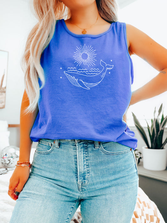 Boho Whale Comfort Colors® Tank Top