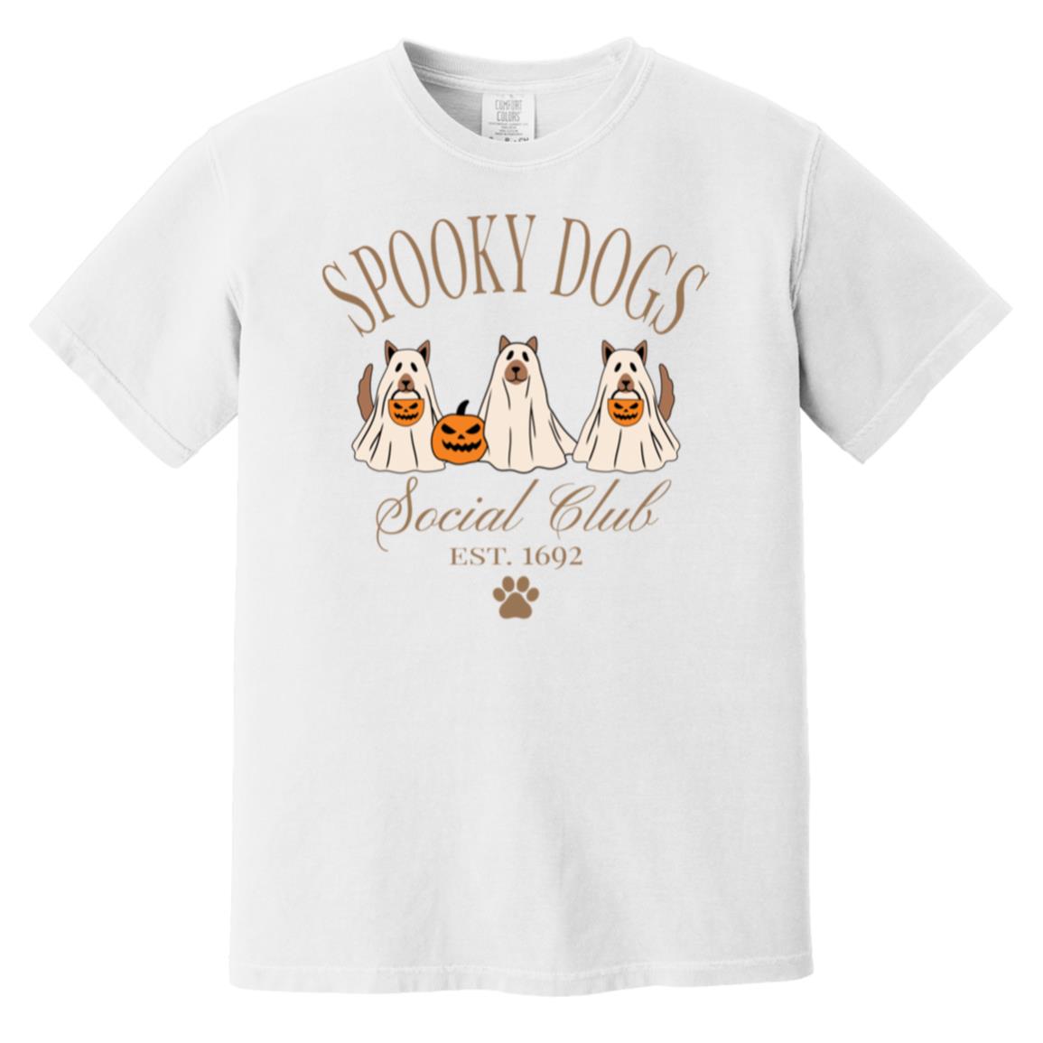 Spooky Ghost Dogs Social Club Halloween Comfort Colors® Tshirt