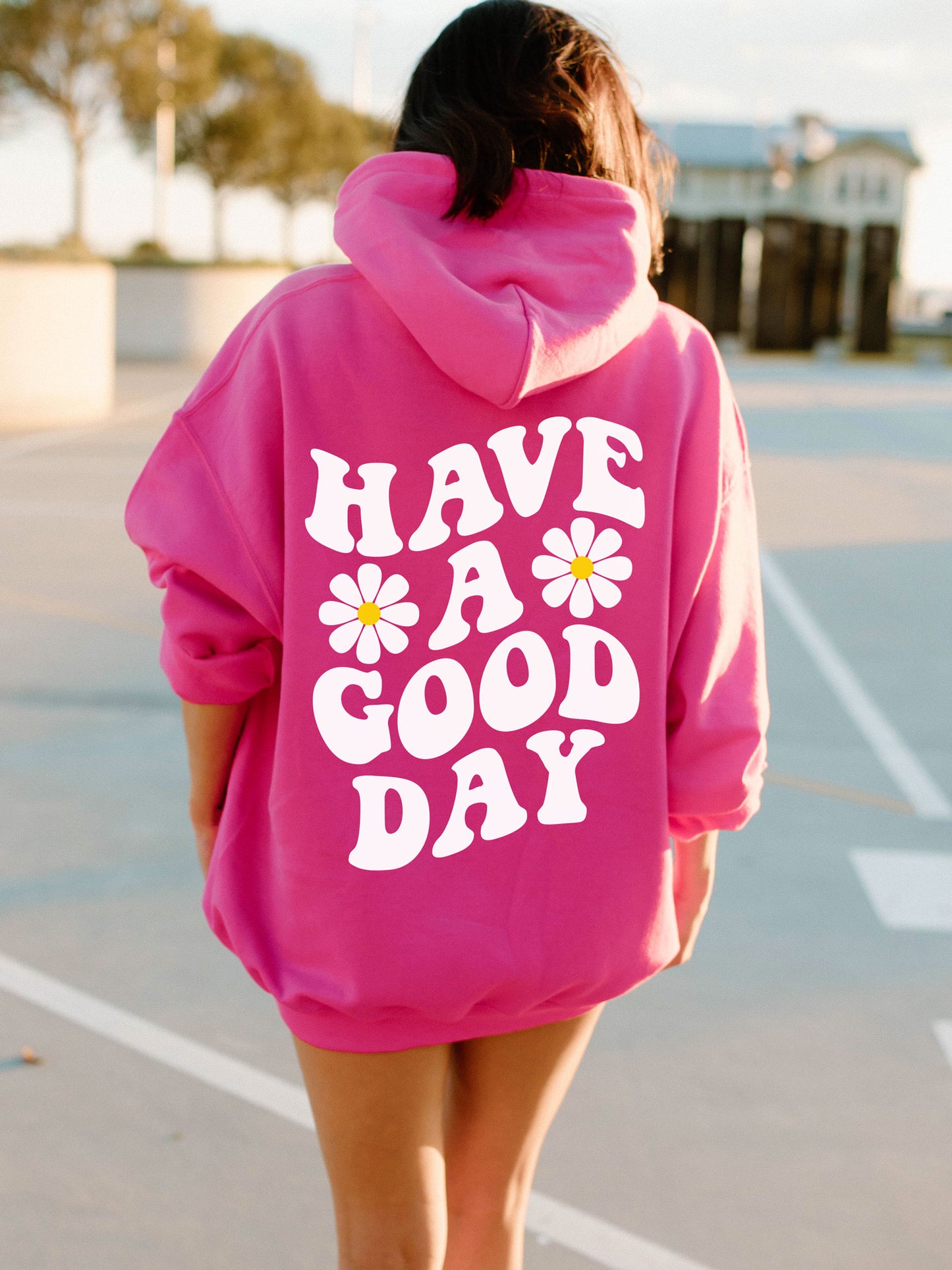 Have A Good Day Hoodie - DOUBLE SIDED - New!-Small-Heliconia-Meaningful Tees Shop