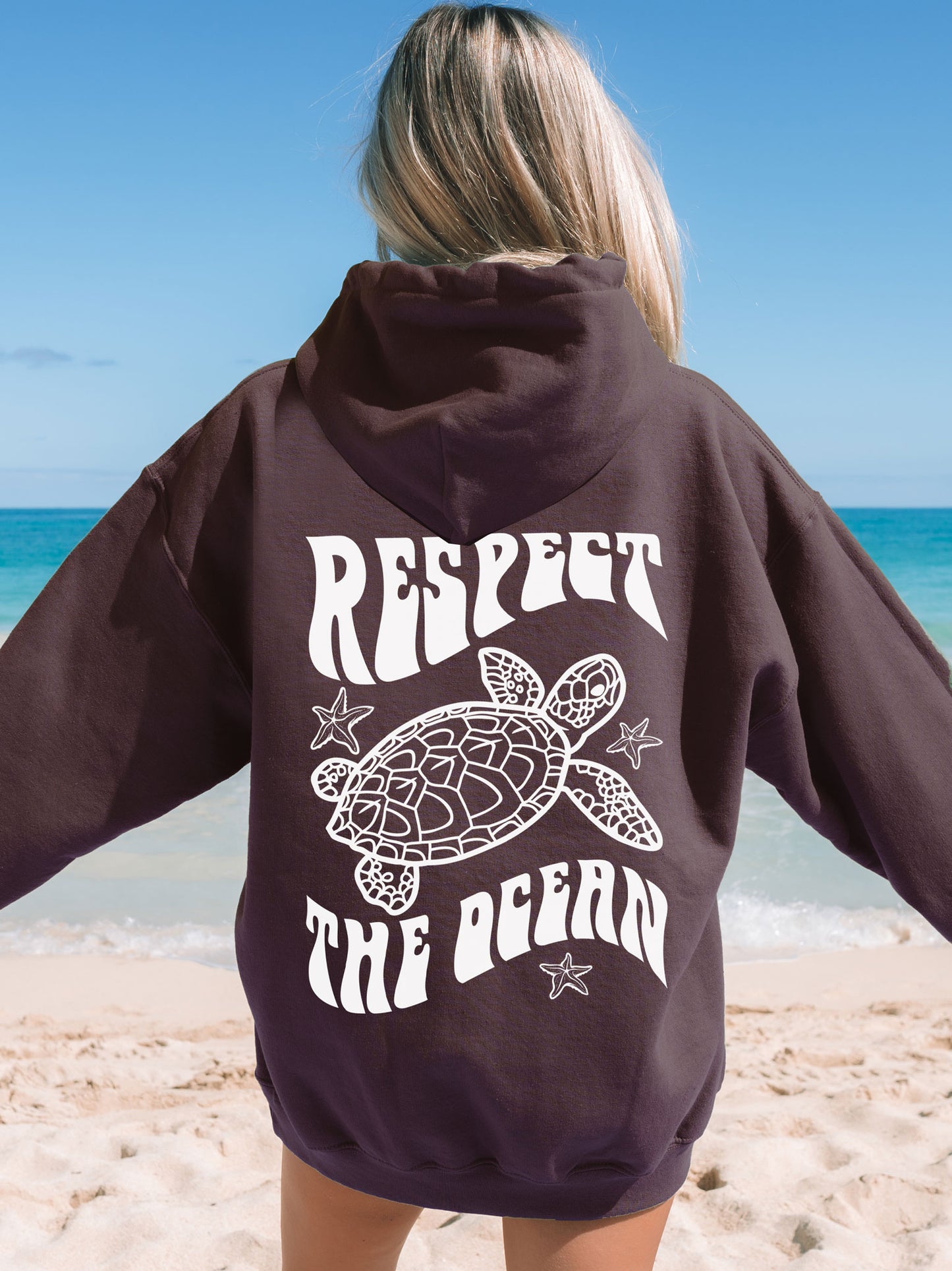 Respect The Ocean Sea Turtle Hoodie
