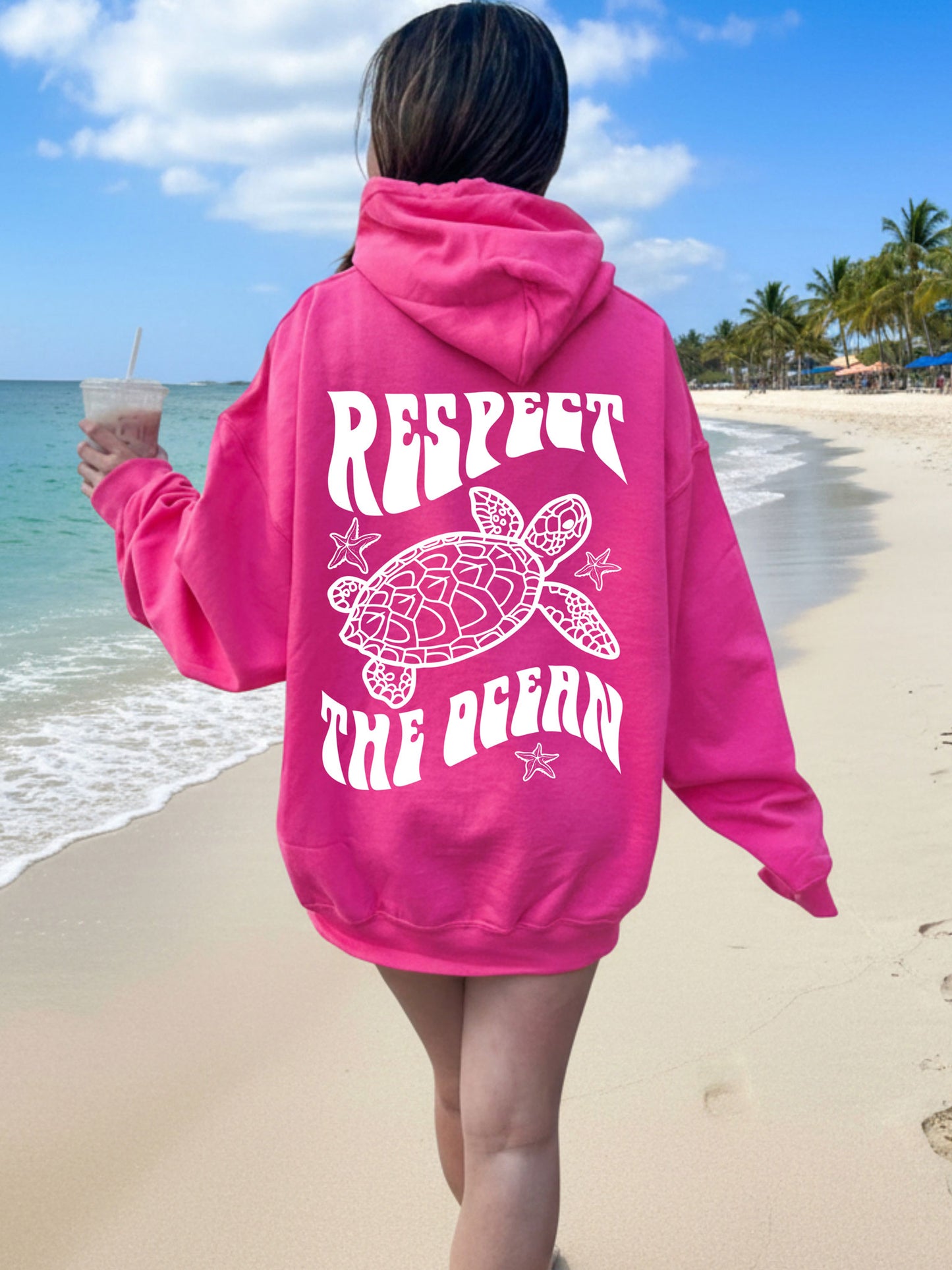 Respect The Ocean Sea Turtle Hoodie