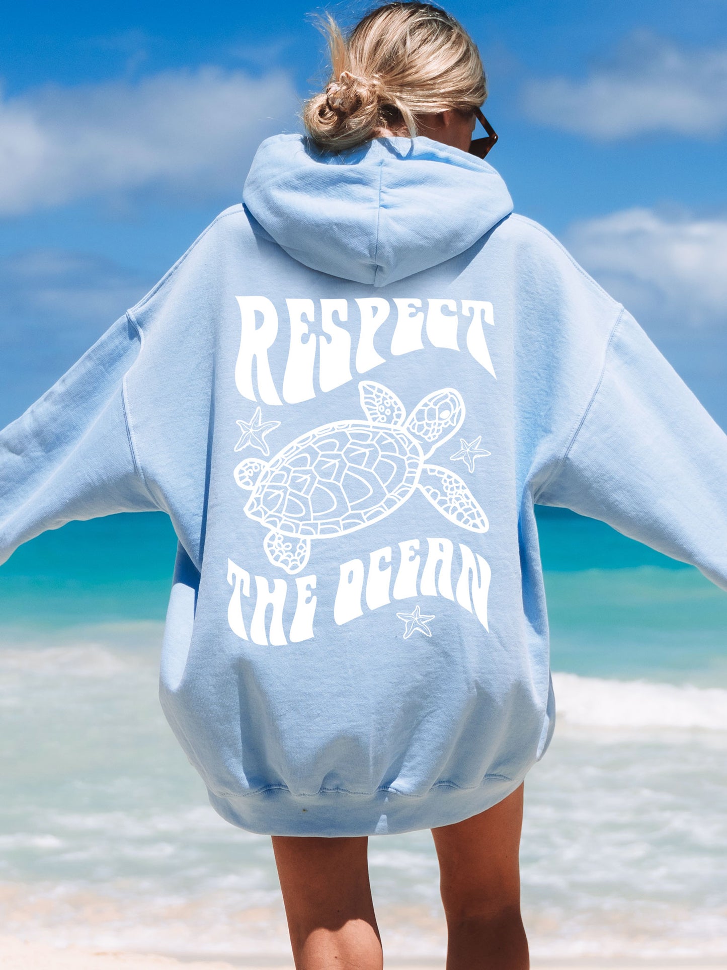 Respect The Ocean Sea Turtle Hoodie