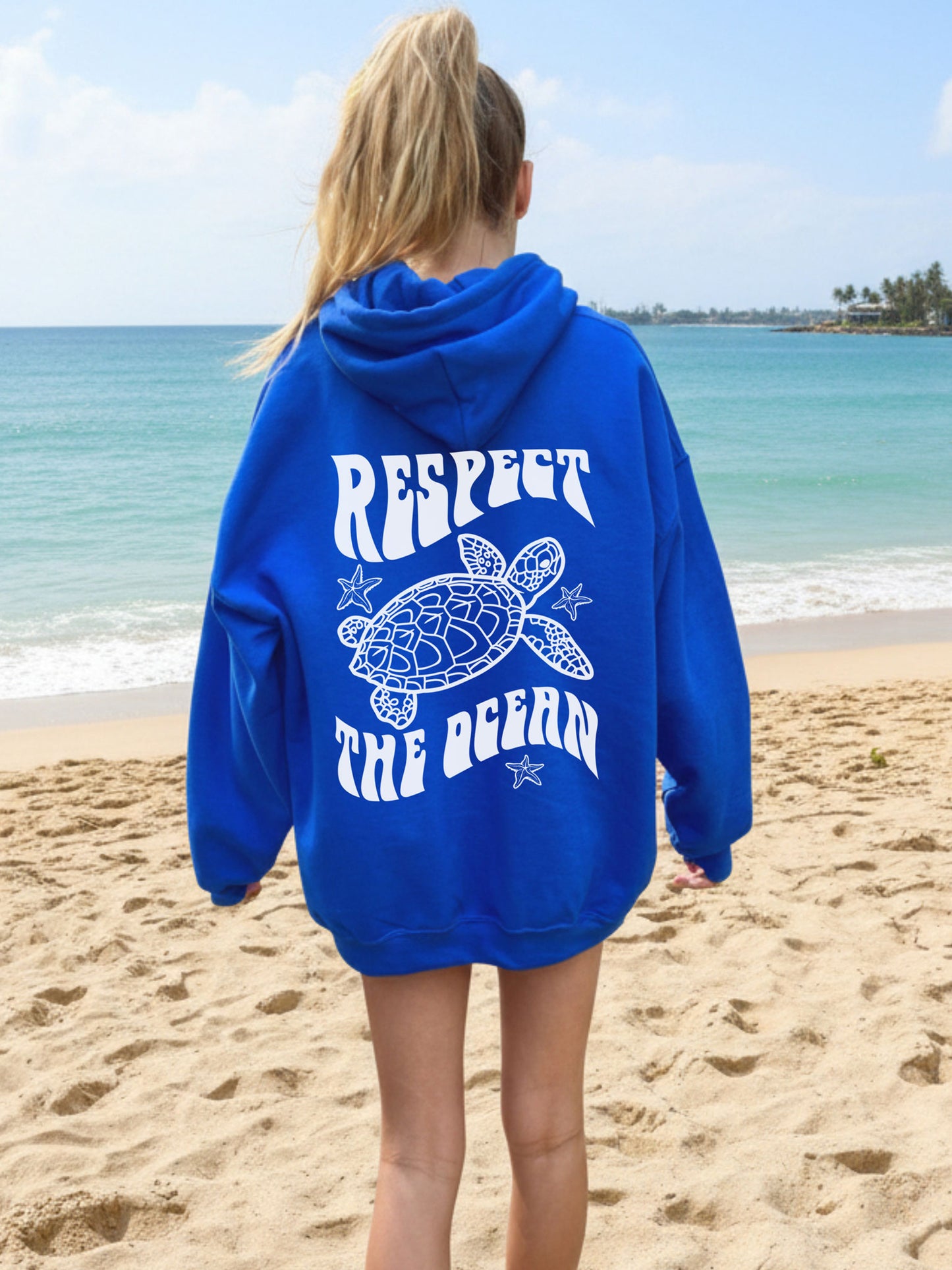 Respect The Ocean Sea Turtle Hoodie