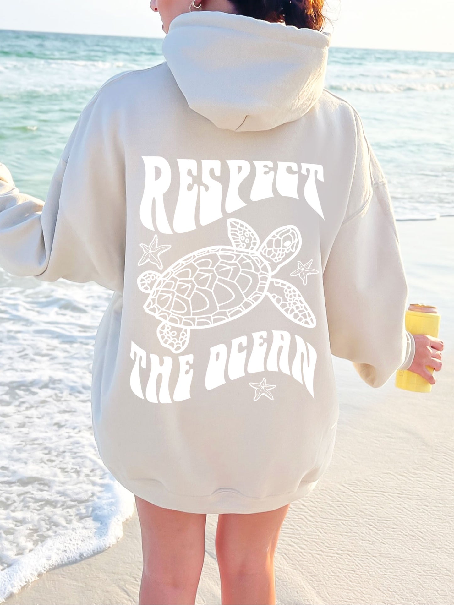 Respect The Ocean Sea Turtle Hoodie