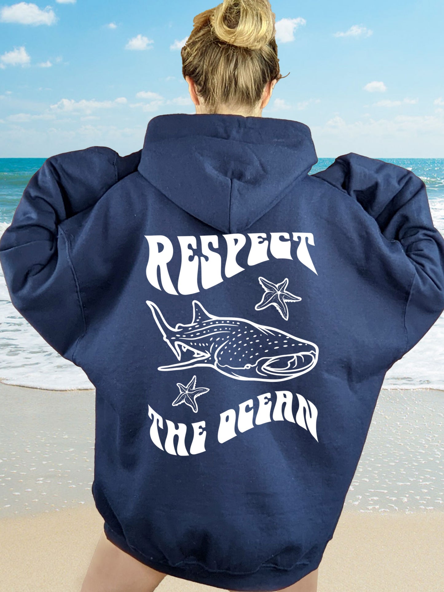 Respect The Ocean Whale Shark Hoodie