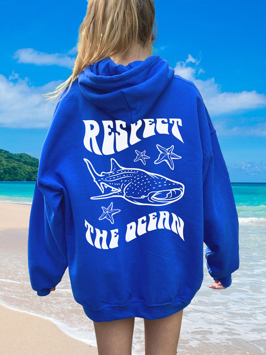 Respect The Ocean Whale Shark Hoodie