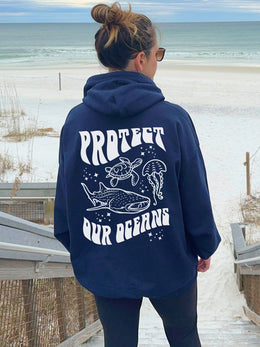 Protect Our Oceans Hoodie, Sea Animals Hoodie – Meaningful Tees Shop