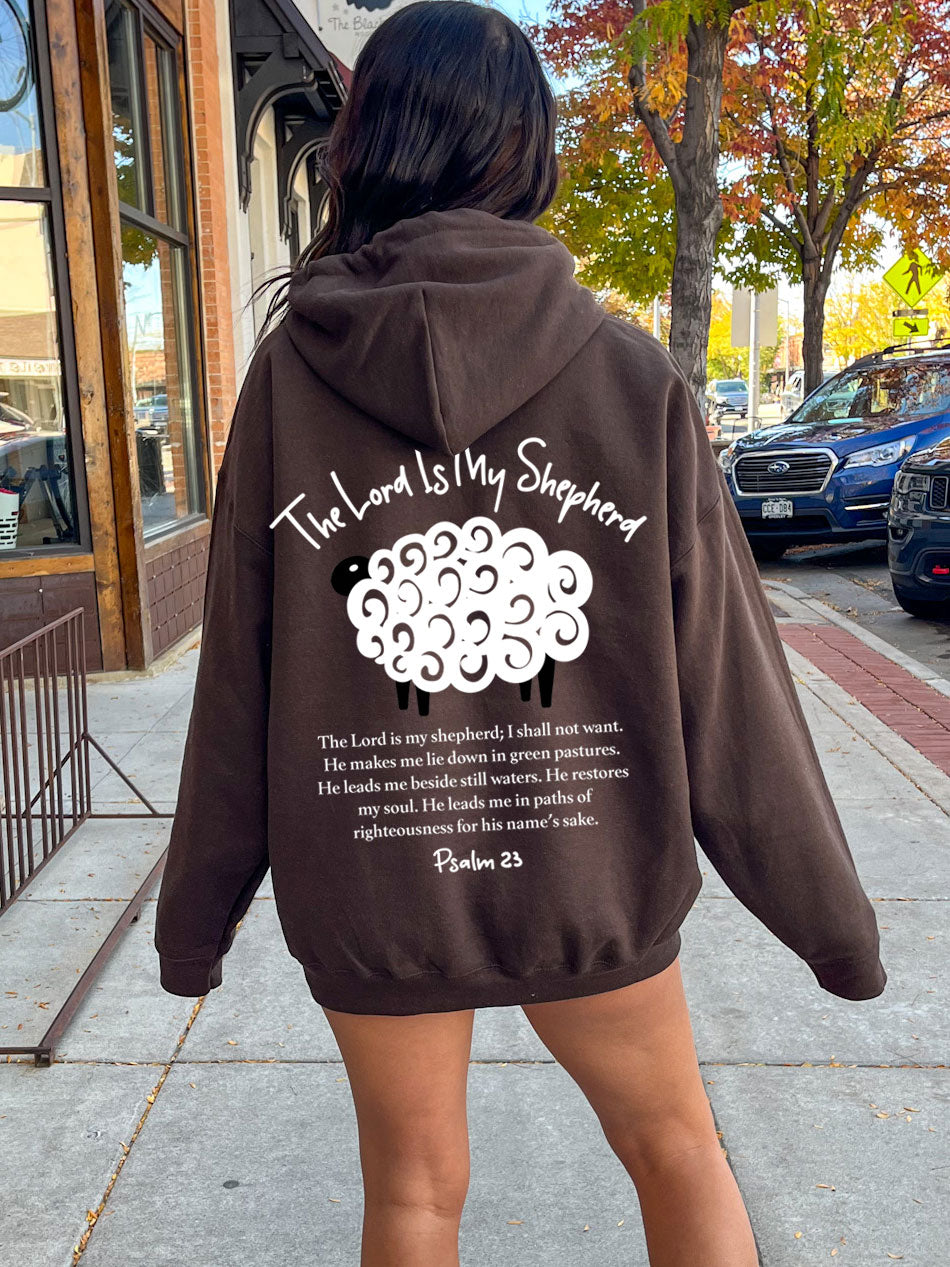 The Lord Is My Shepherd Psalm 23 Christian Hoodie - DOUBLE SIDED
