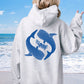 Yin Yang Whale Shark Hibiscus Hoodie