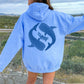 Yin Yang Whale Shark Hibiscus Hoodie