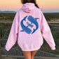 Yin Yang Whale Shark Hibiscus Hoodie