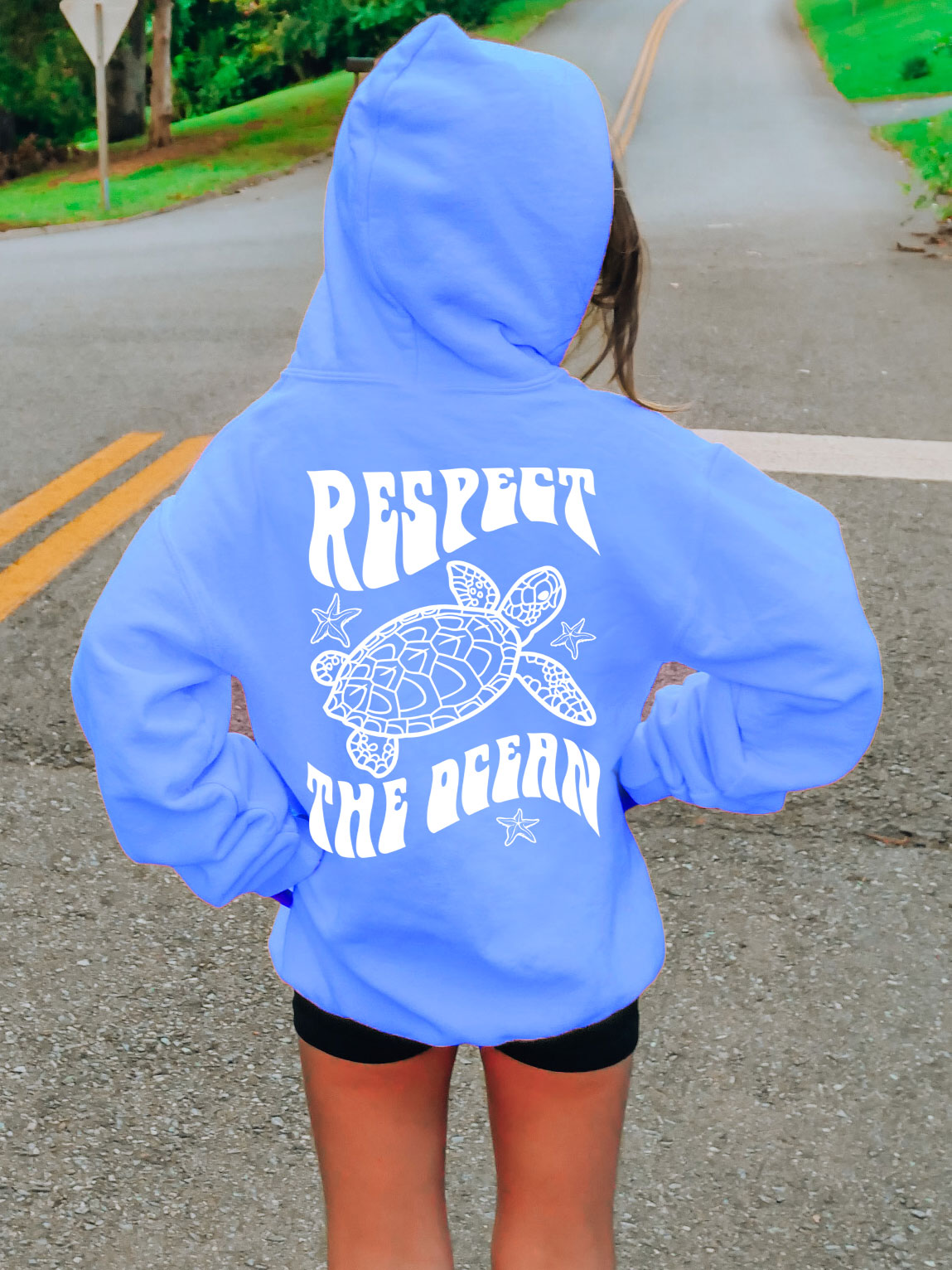 Kids Respect The Ocean Sea Turtle Hoodie
