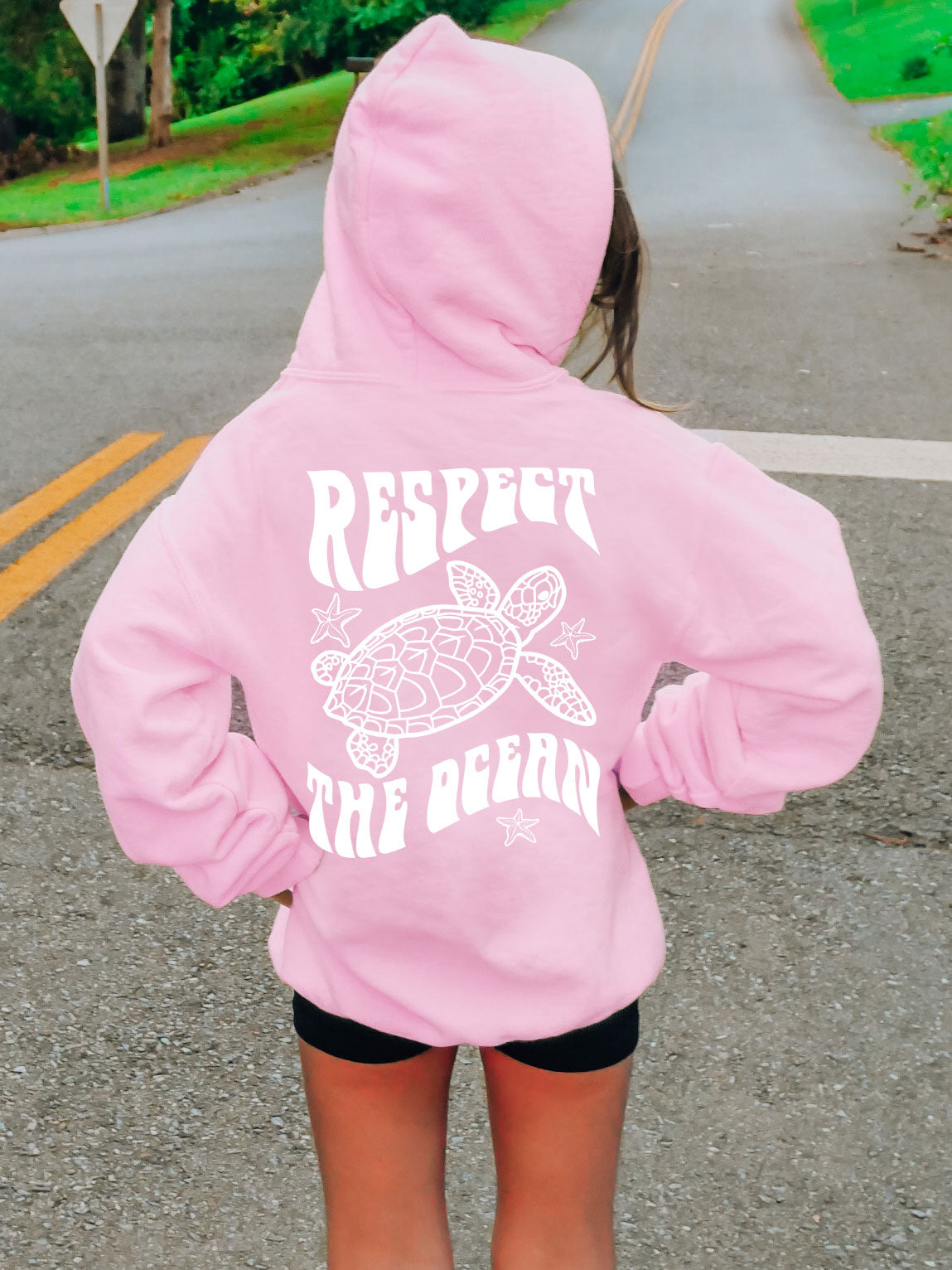 Kids Respect The Ocean Sea Turtle Hoodie
