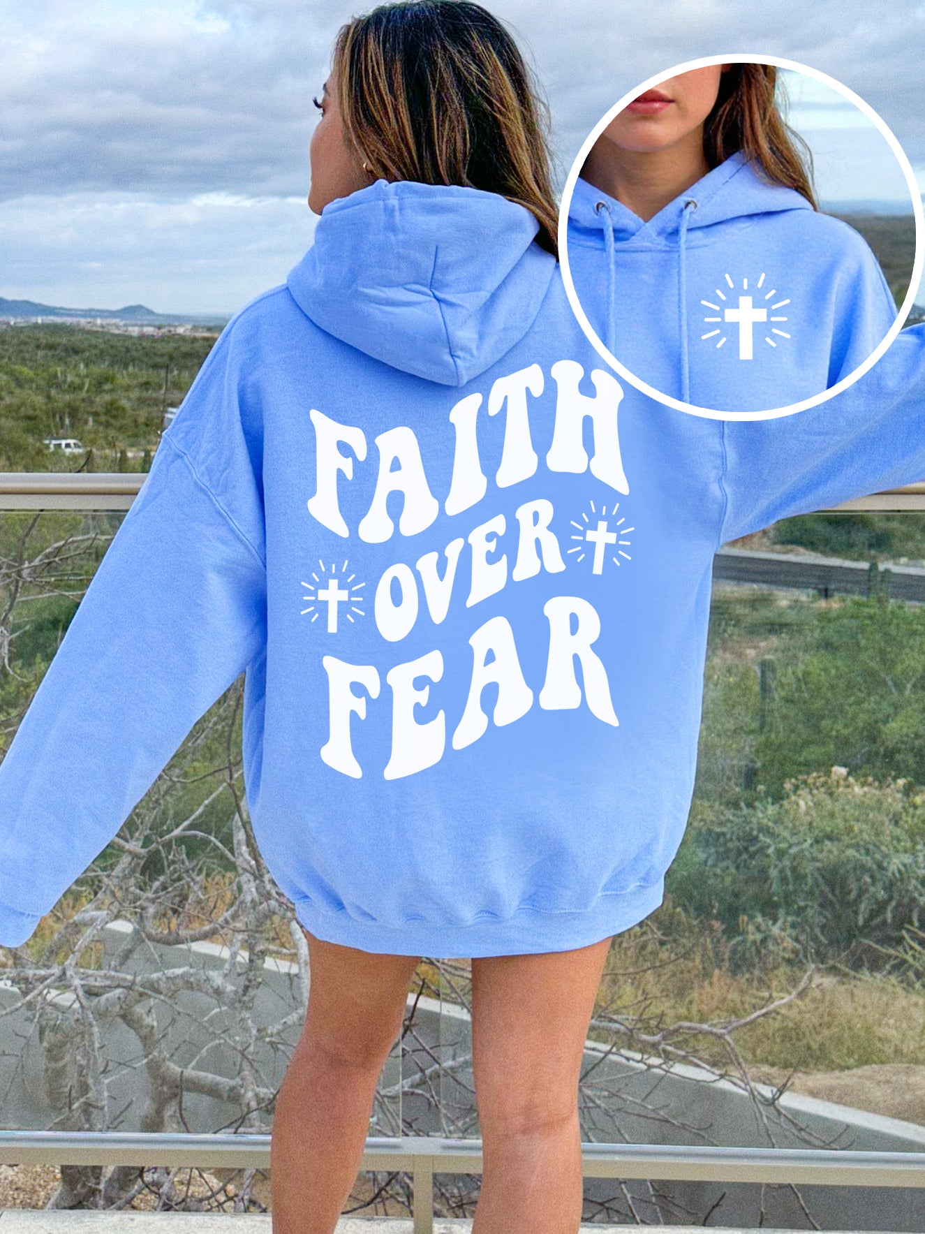 Faith Over Fear Hoodie - DOUBLE SIDED