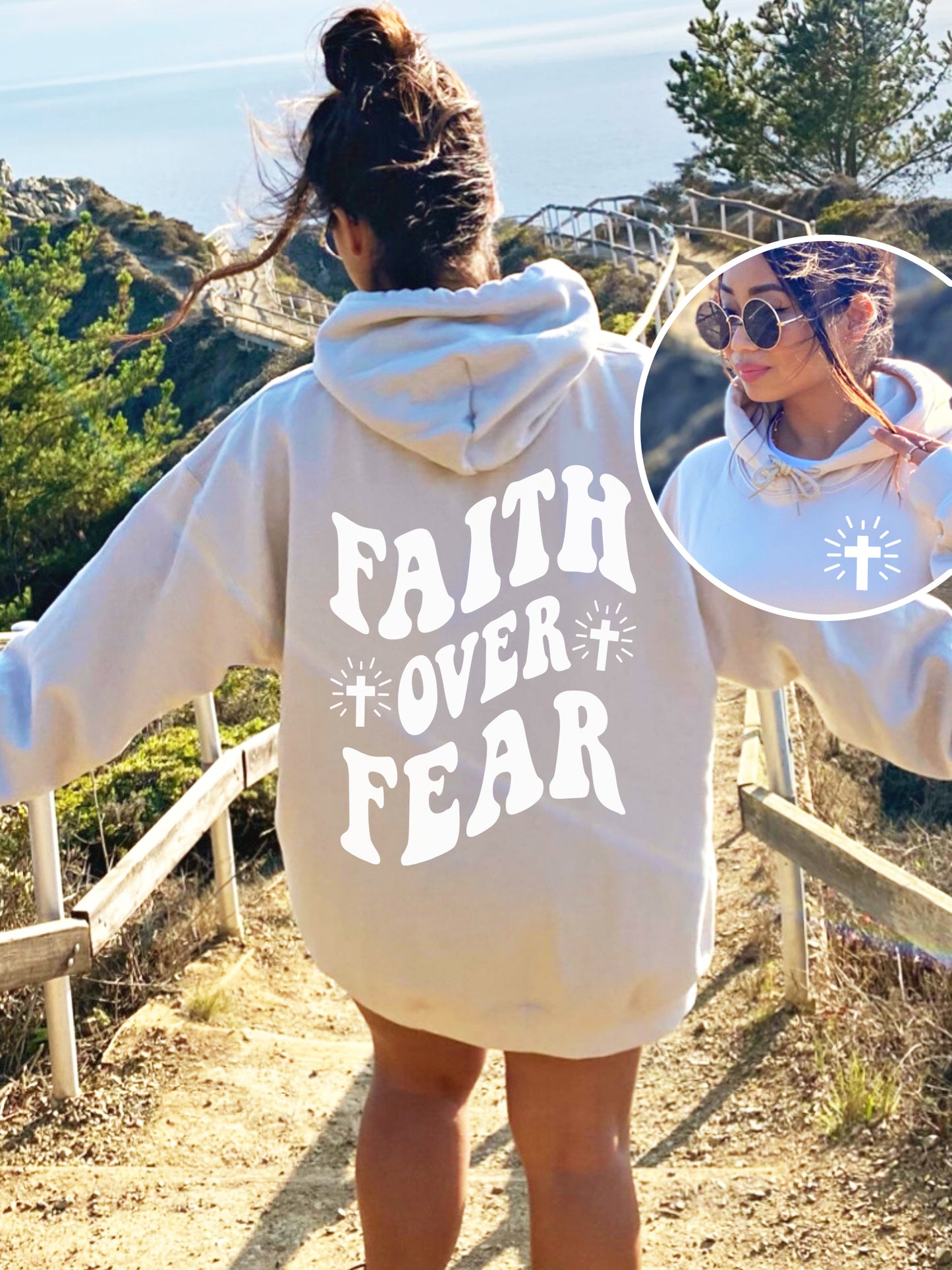 Faith Over Fear Hoodie - DOUBLE SIDED